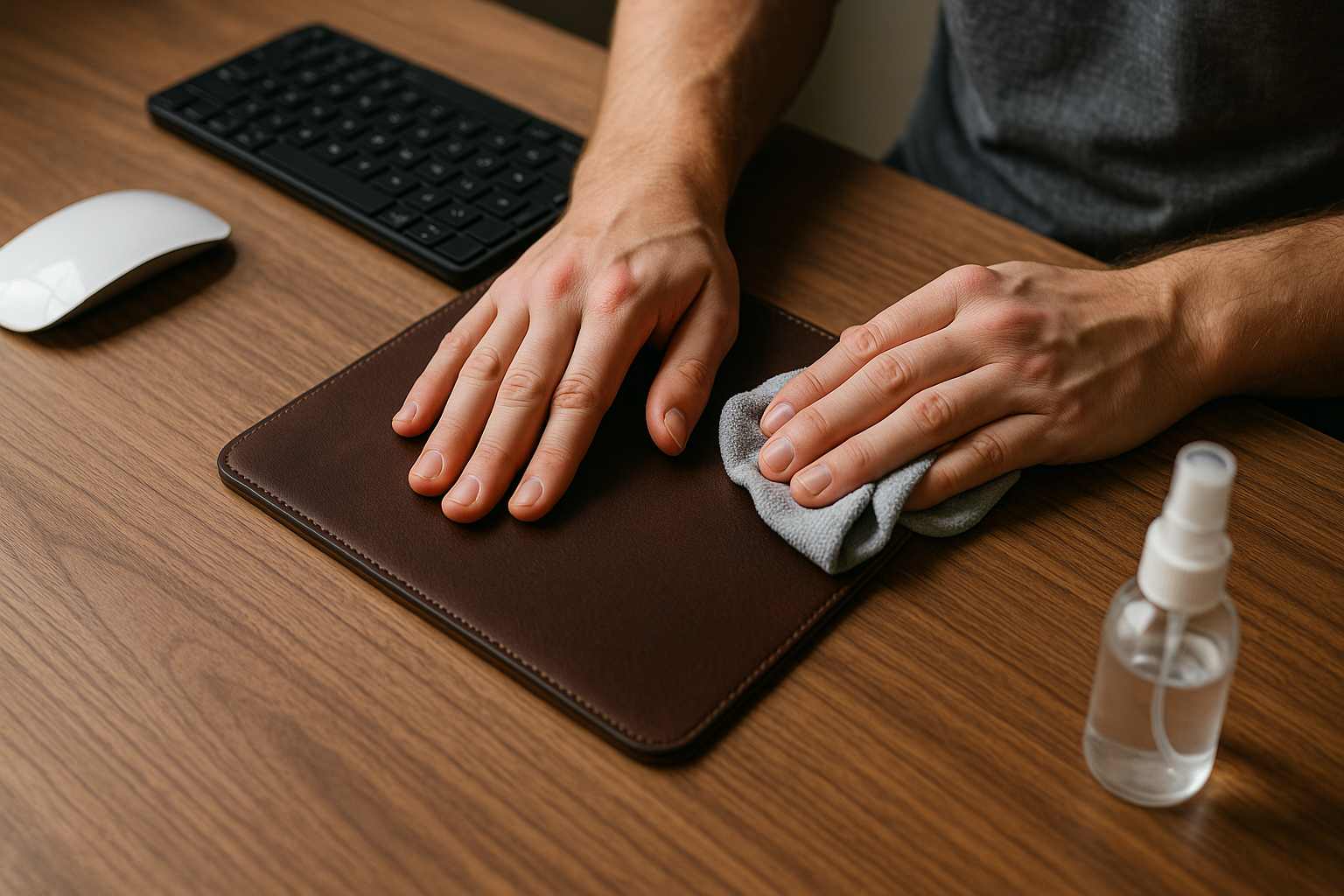 Leder-Mousepad reinigen: So bleibt Echtleder sauber – ohne Schäden