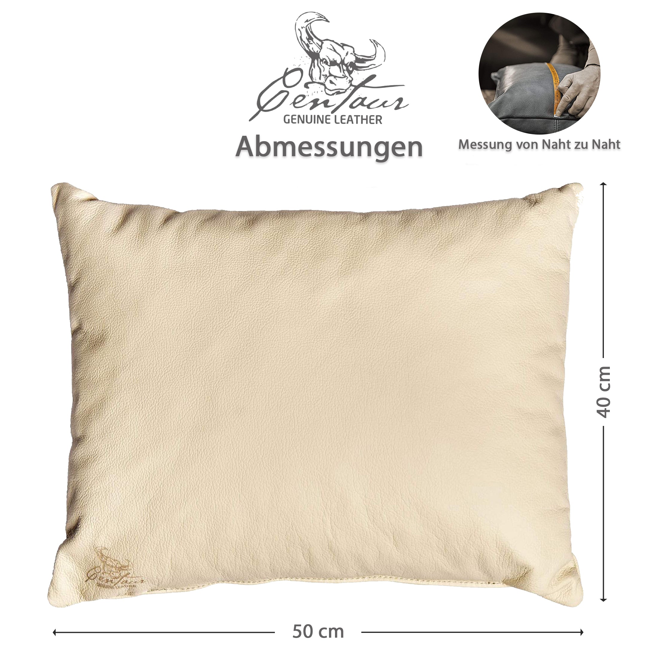 Sofakissen 50x40cm in Champagner