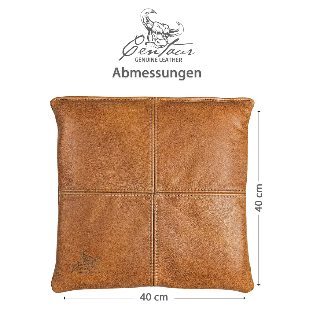 Sitzkissen 40x40cm in Cognac Vintage