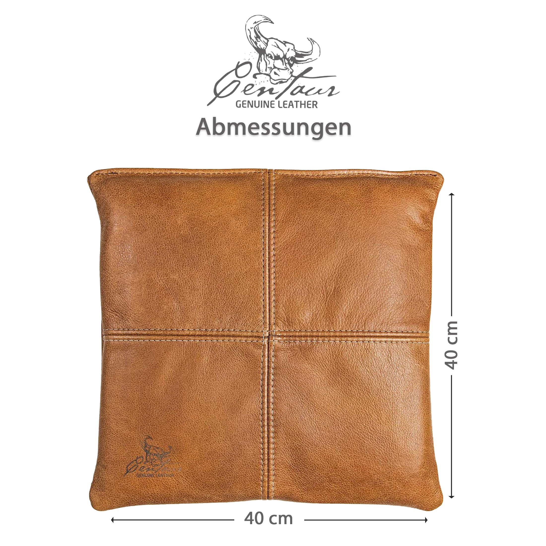 Sitzkissen 40x40cm in Cognac Vintage