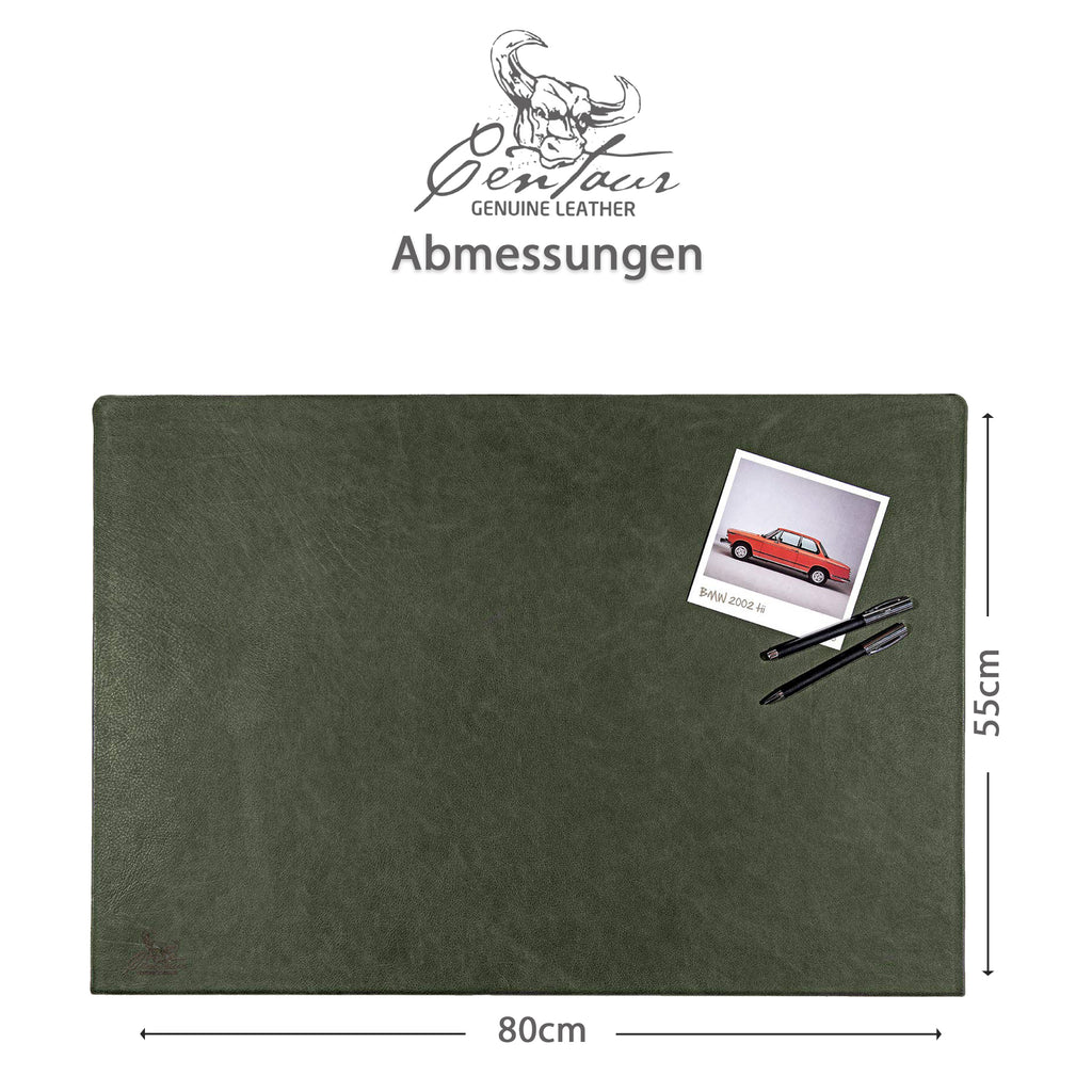 Schreibtischunterlagen mit Kantenschutz 55x80cm in Smaragdgrün