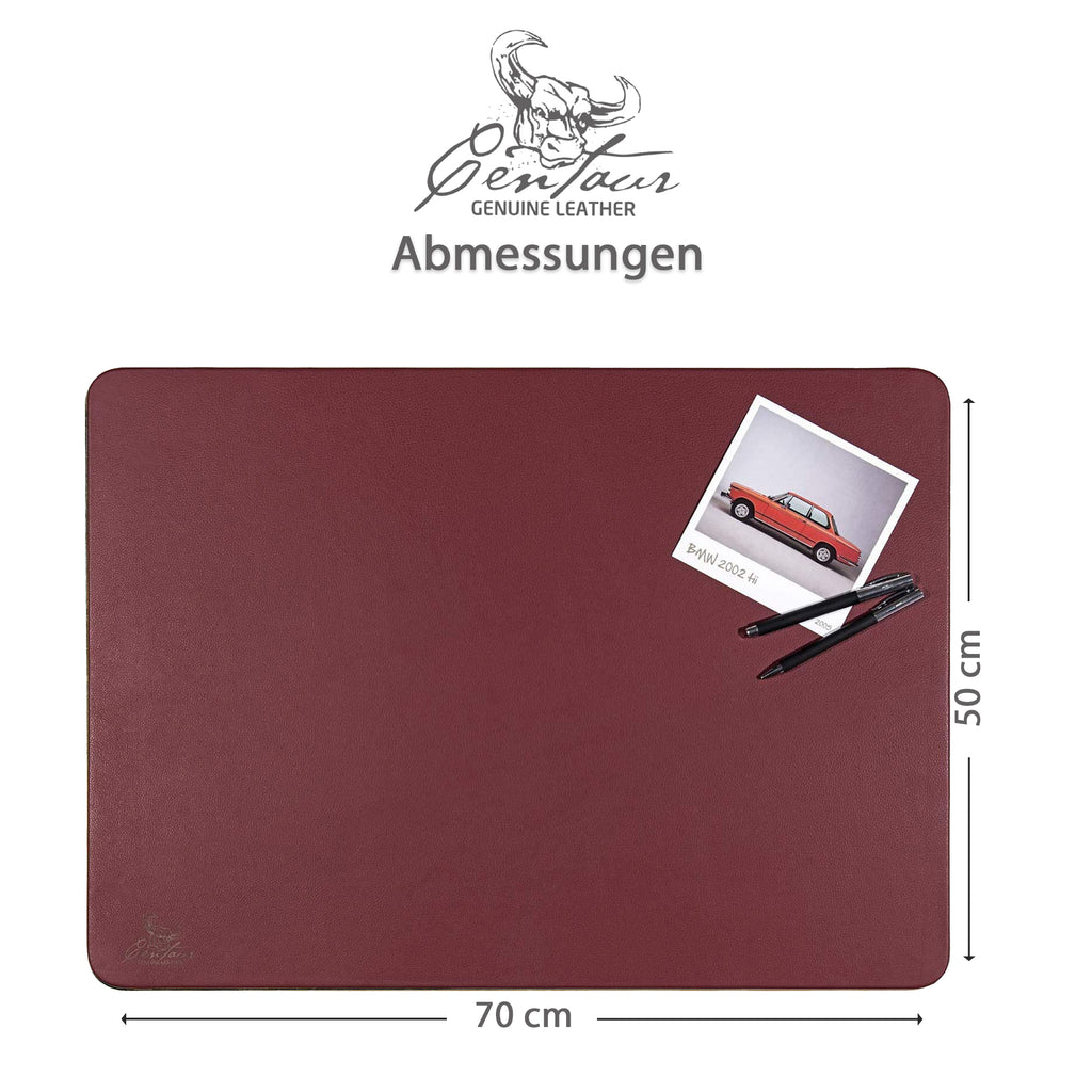 Schreibtischunterlagen 50x70cm in Weinrot