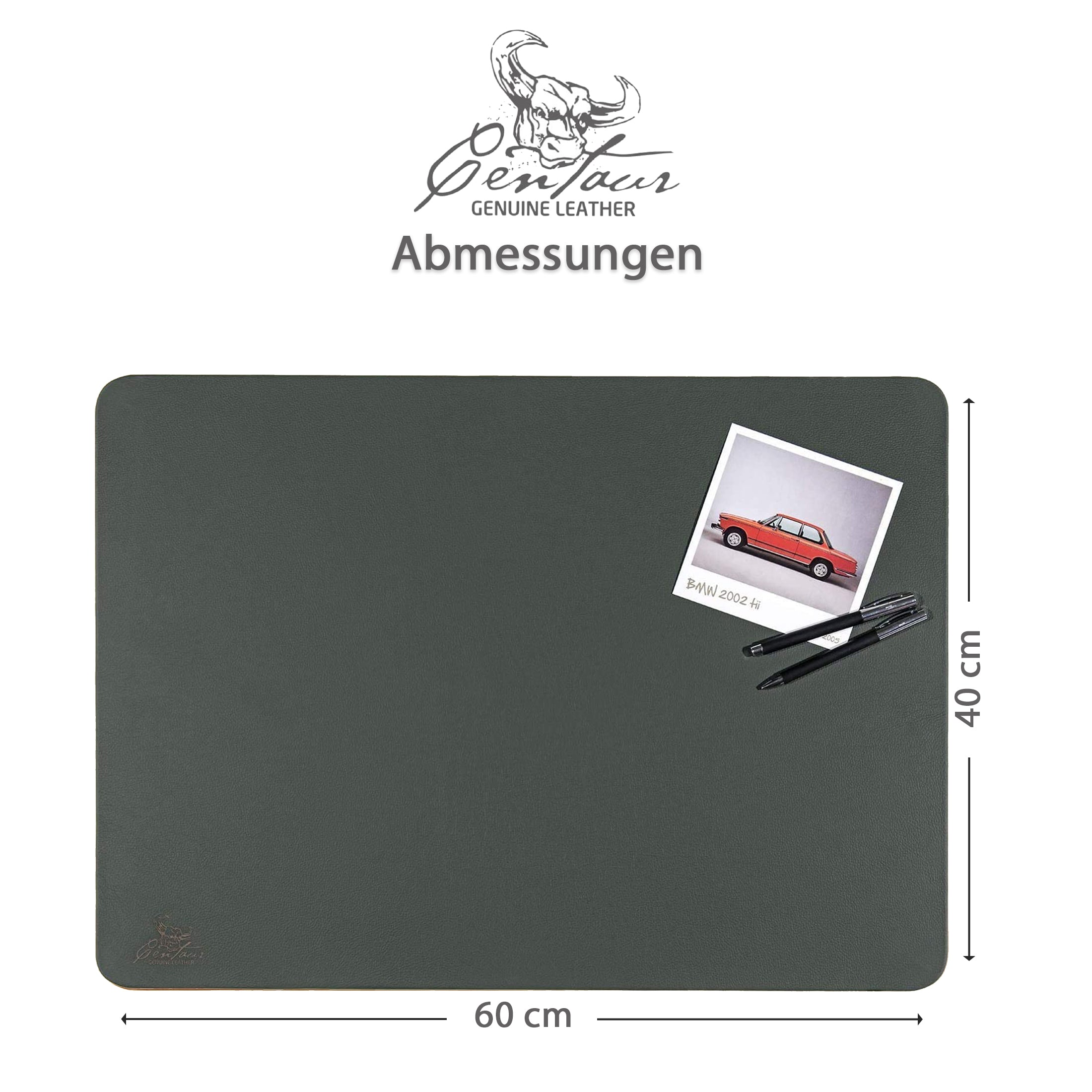 Schreibtischunterlagen 40x60cm in Flaschengrün