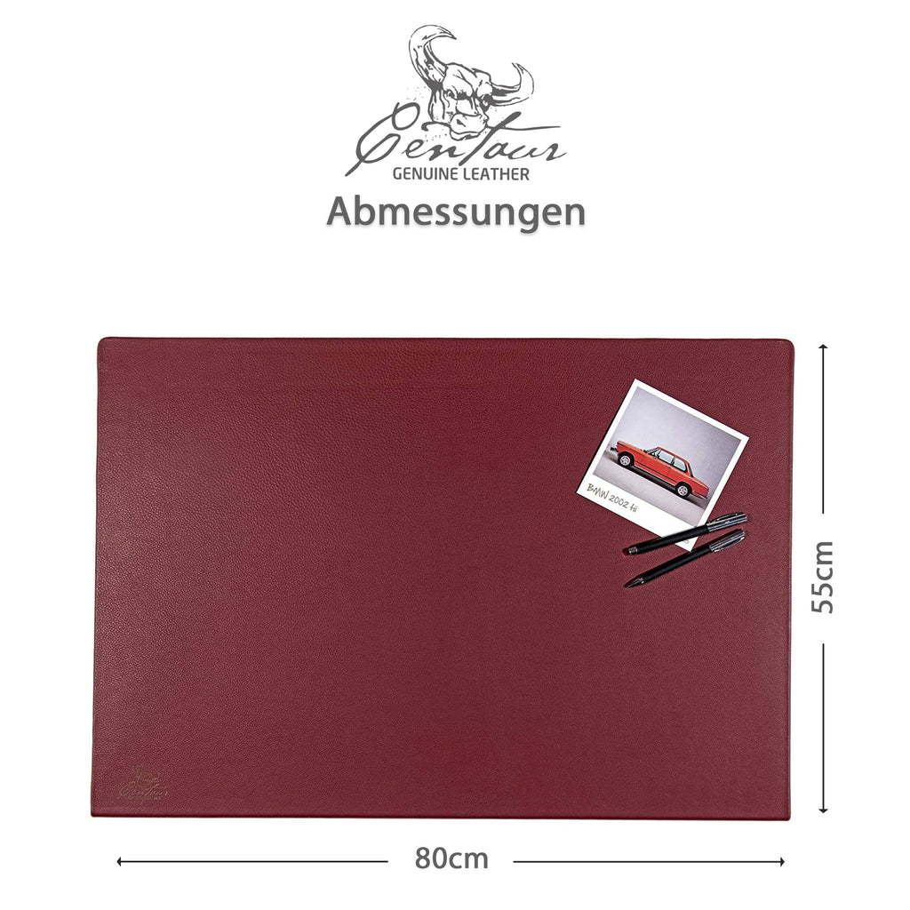 Schreibtischunterlagen mit Kantenschutz 55x80cm in Weinrot