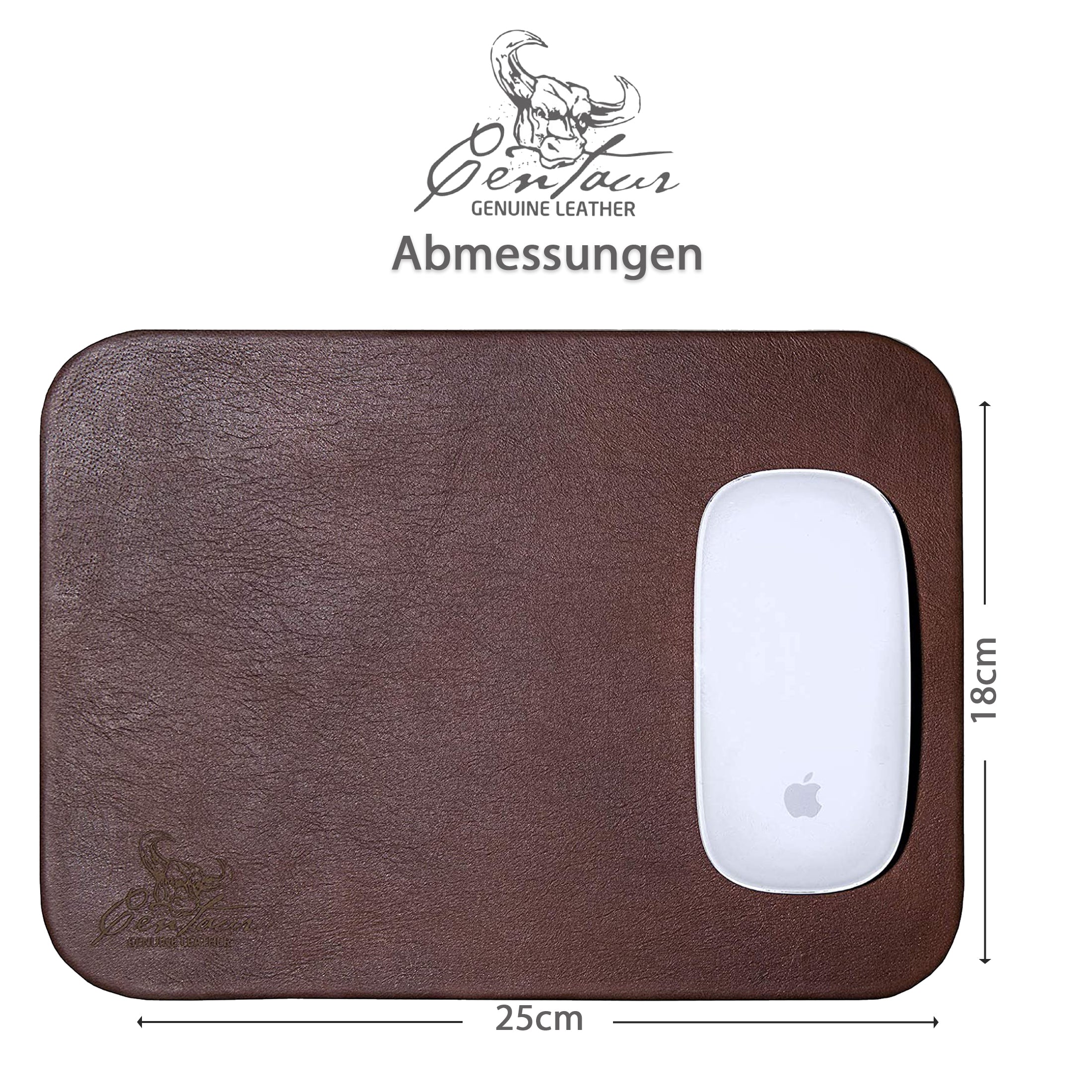 Mousepad 25x18cm in Nussbraun