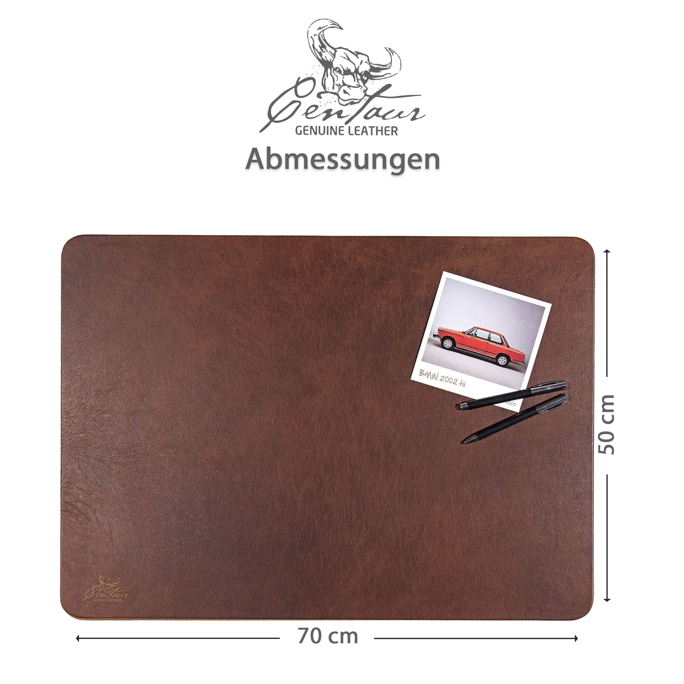 Schreibtischunterlagen 50x70cm in Nussbraun