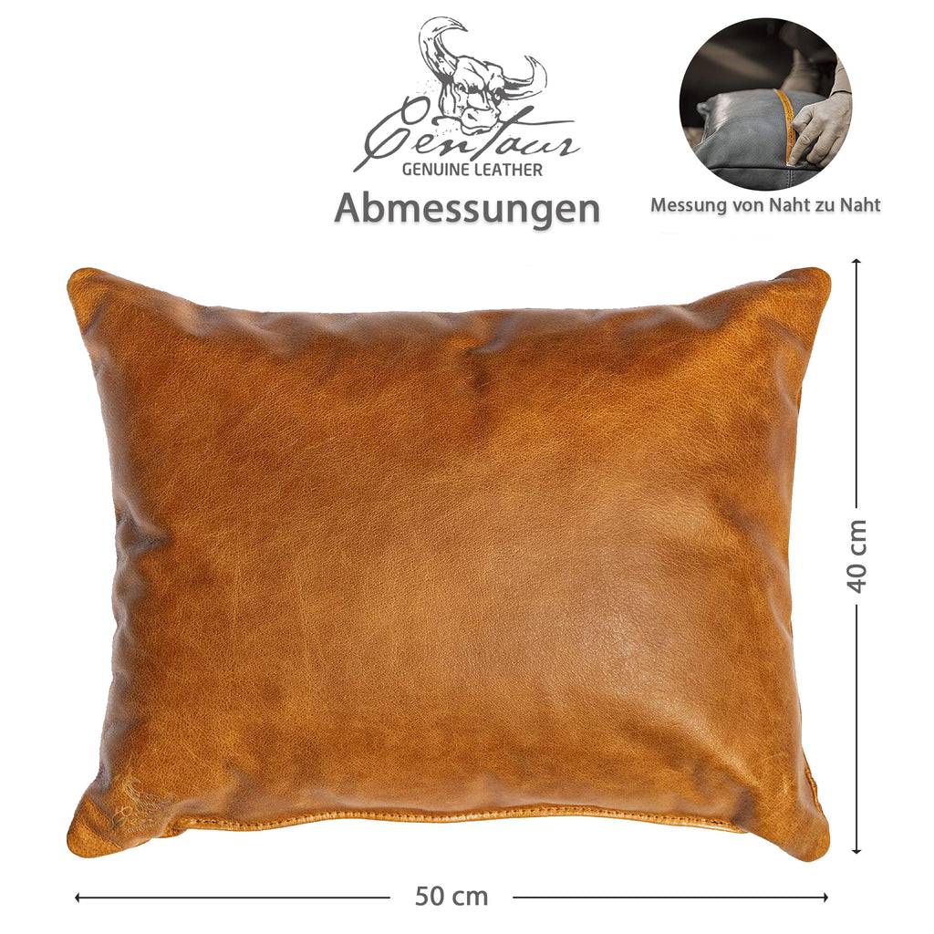 Sofakissen 50x40cm in Cognac Vintage