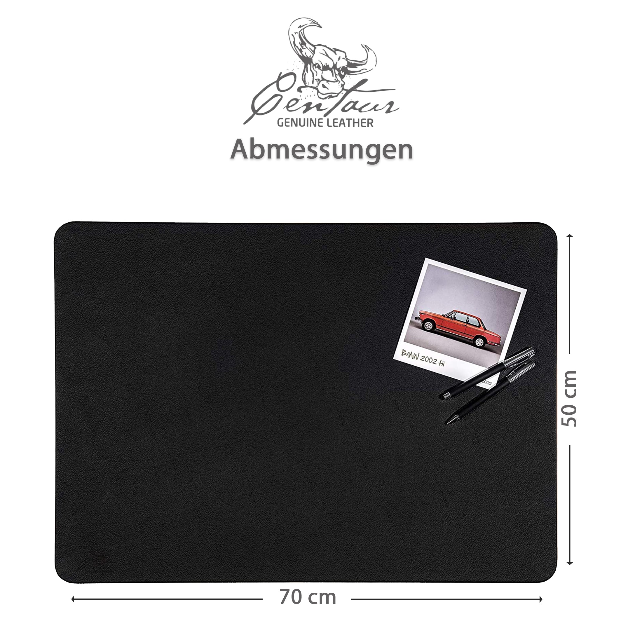 Schreibtischunterlagen 50x70cm in Schwarz