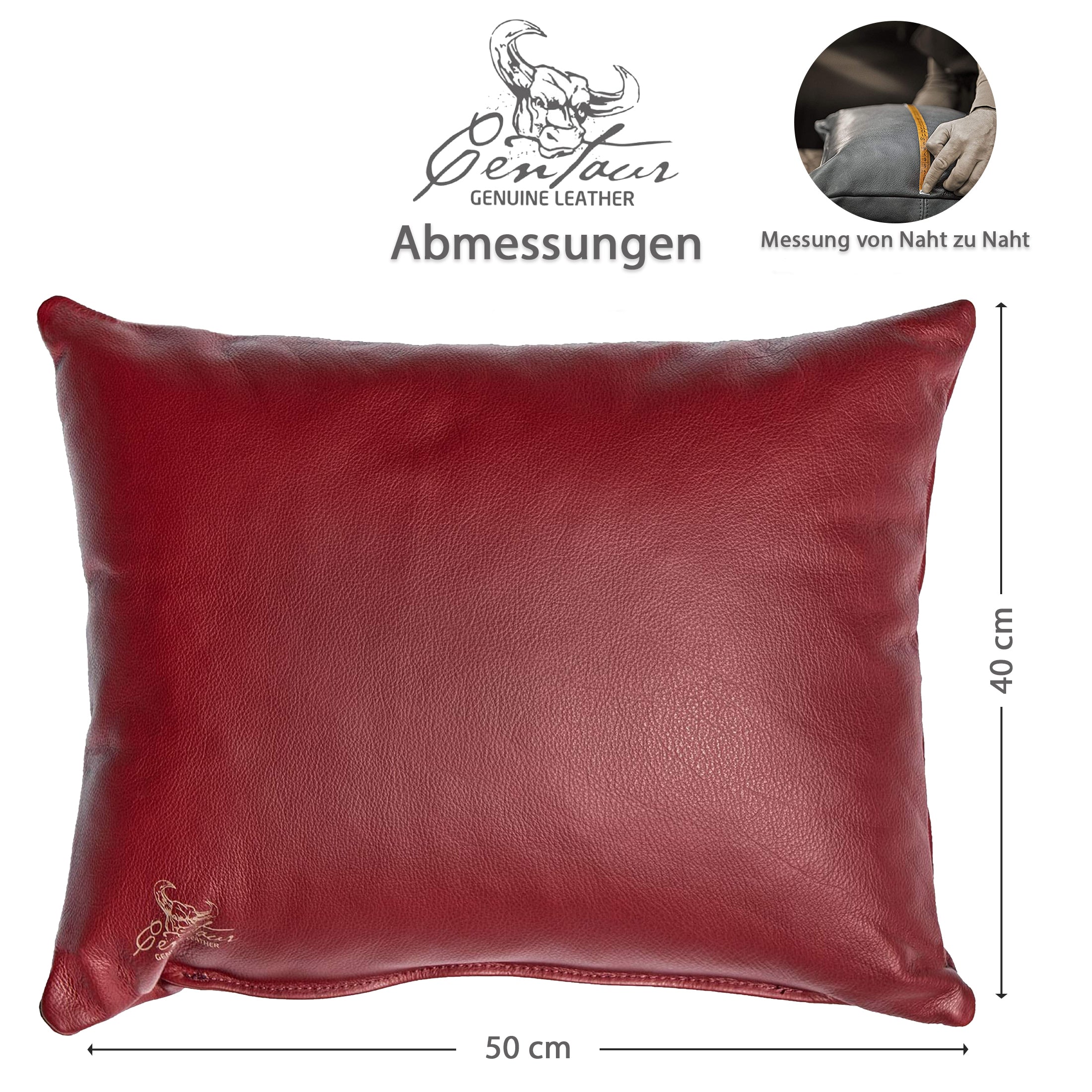 Sofakissen 50x40cm in Weinrot