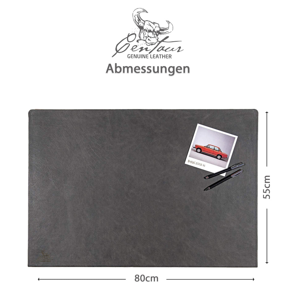 Schreibtischunterlagen mit Kantenschutz 55x80cm in Basaltgrau