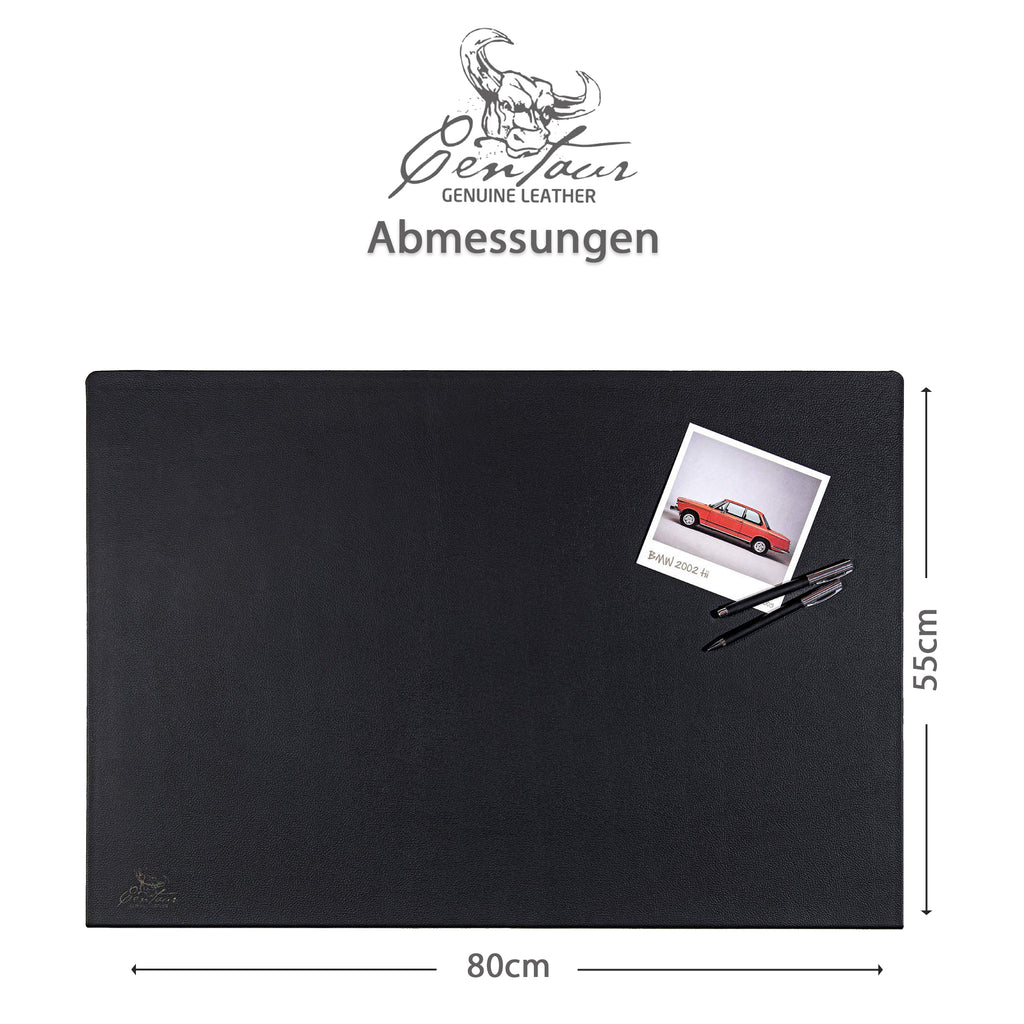 Schreibtischunterlagen mit Kantenschutz 55x80cm in Schwarz