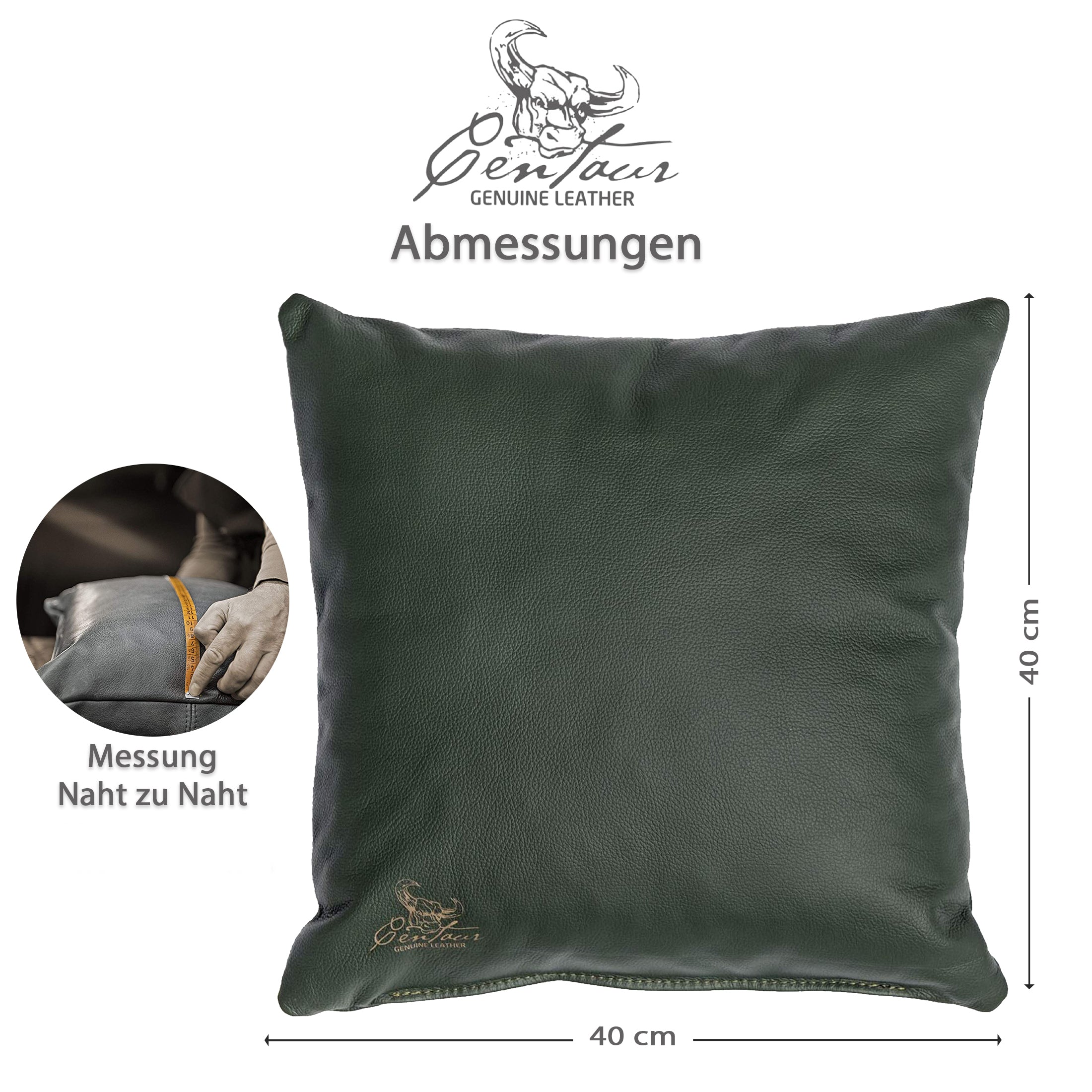 Sofakissen 40x40cm in Flaschengrün