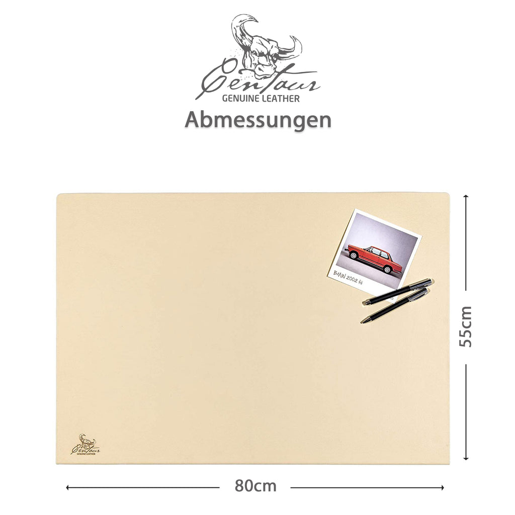 Schreibtischunterlagen mit Kantenschutz 55x80cm in Champagner
