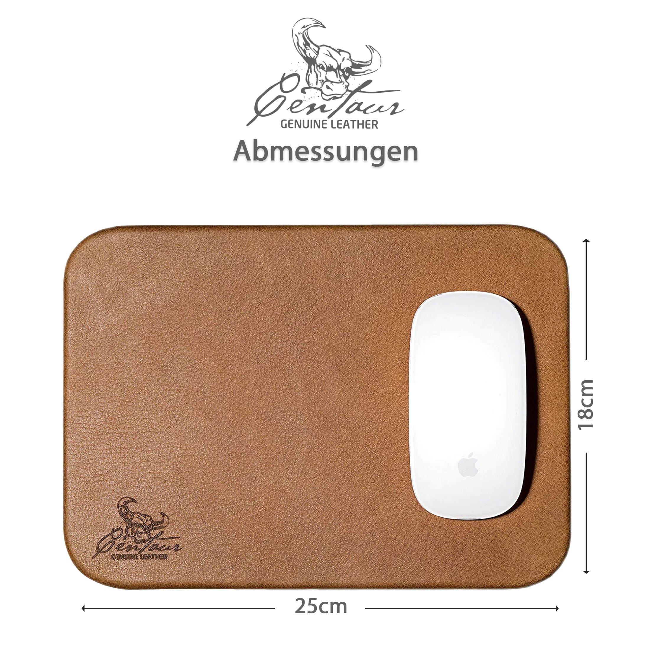 Mousepad 25x18cm in Cognac Vintage
