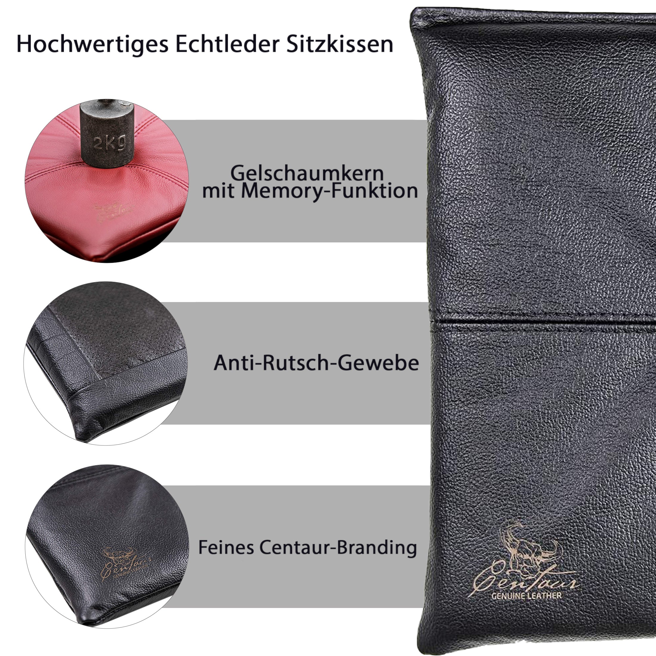 Sitzkissen 35x35cm in Schwarz