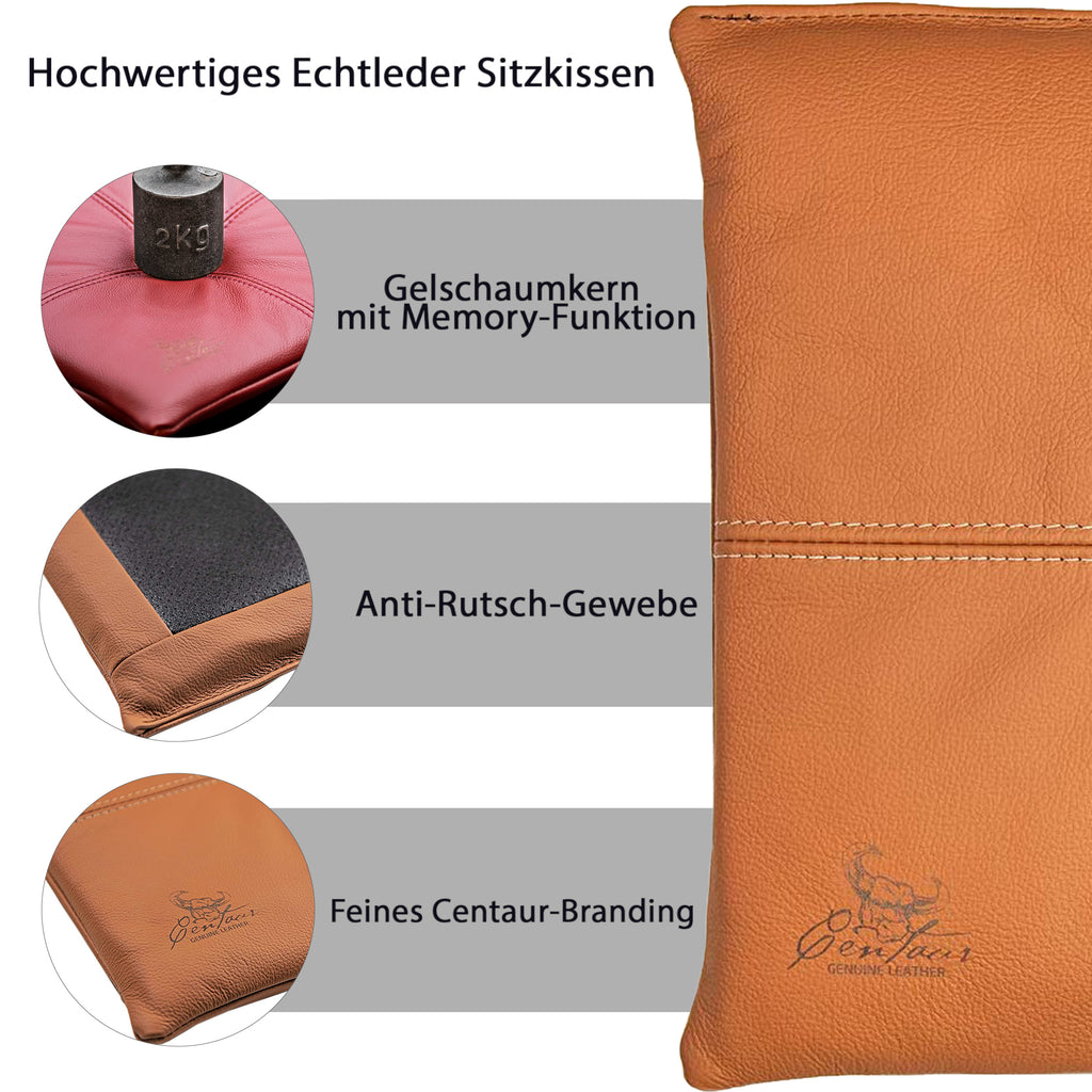Sitzkissen 35x35cm in Cognac