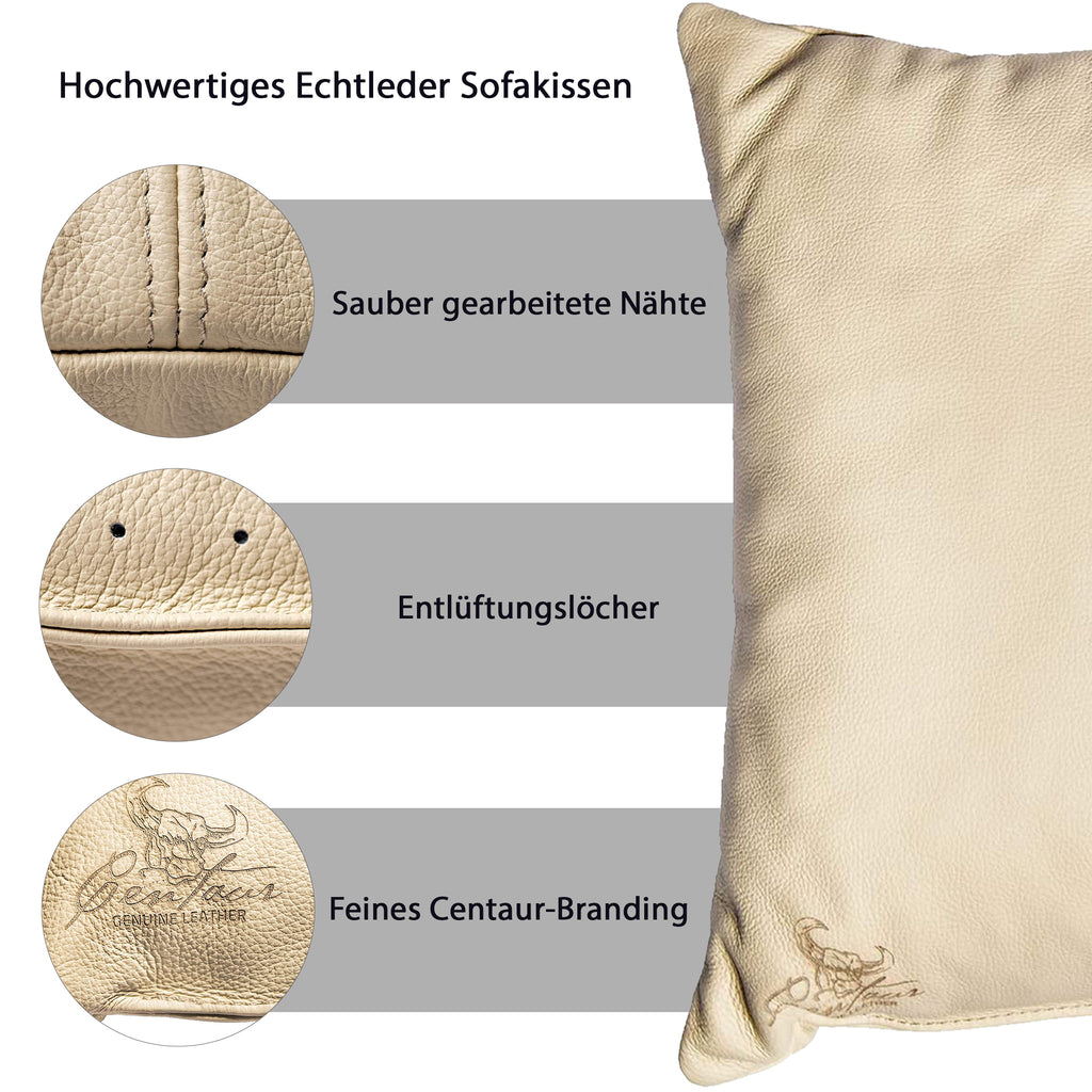 Sofakissen 40x40cm in Champagner