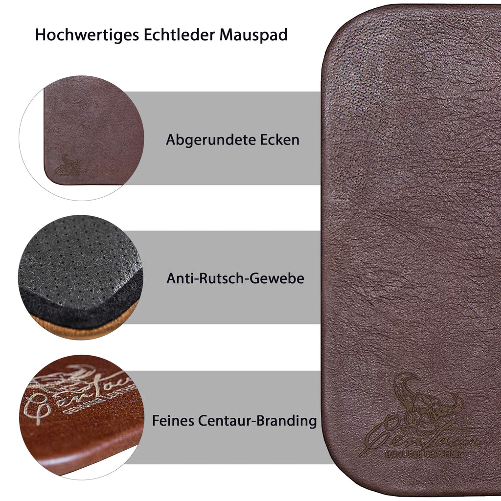 Mousepad 25x18cm in Nussbraun