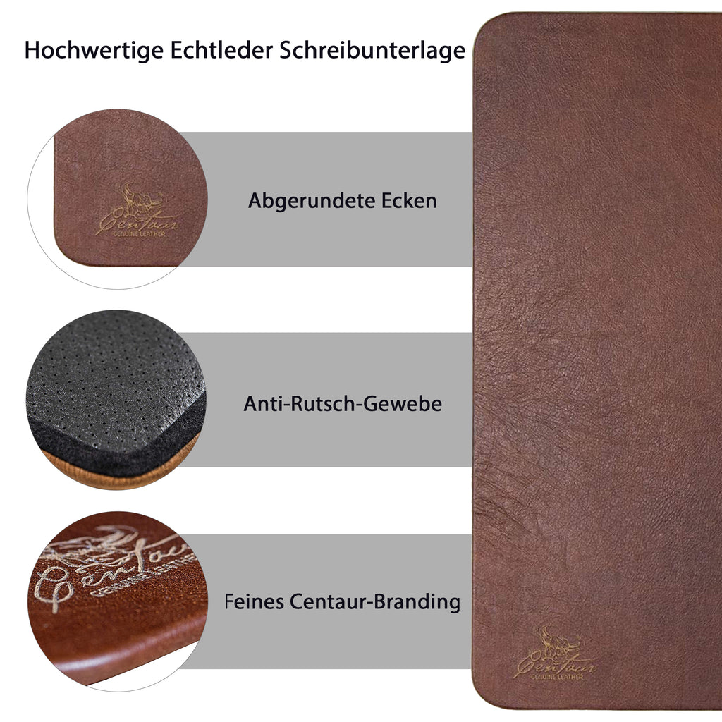 Schreibtischunterlagen 55x80cm in Nussbraun