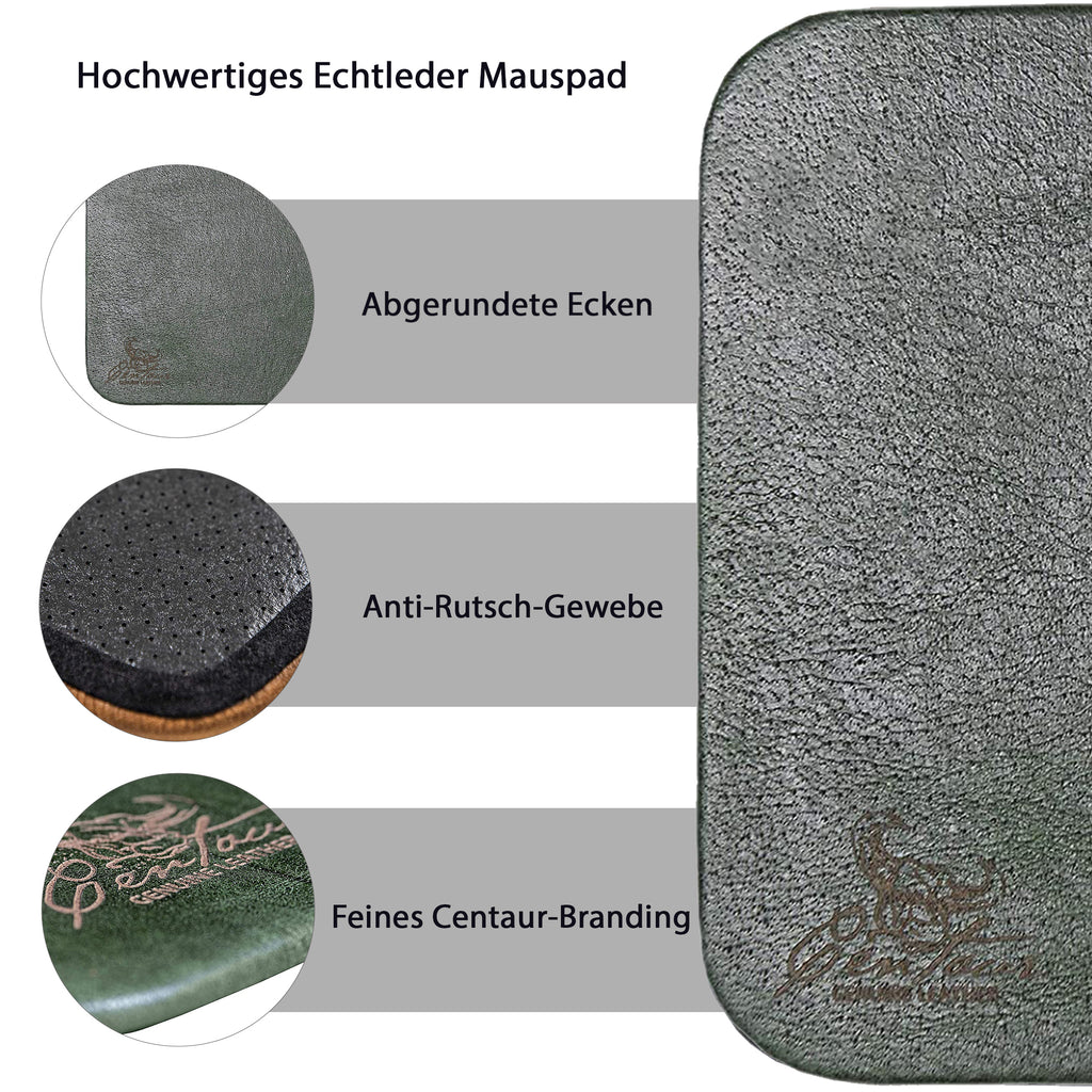 Mousepad 25x18cm in Smaragdgrün