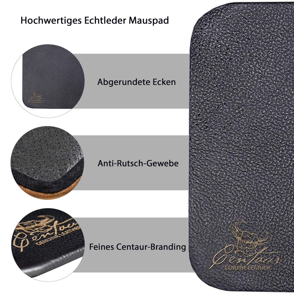 Mousepad 25x18cm in Schwarz