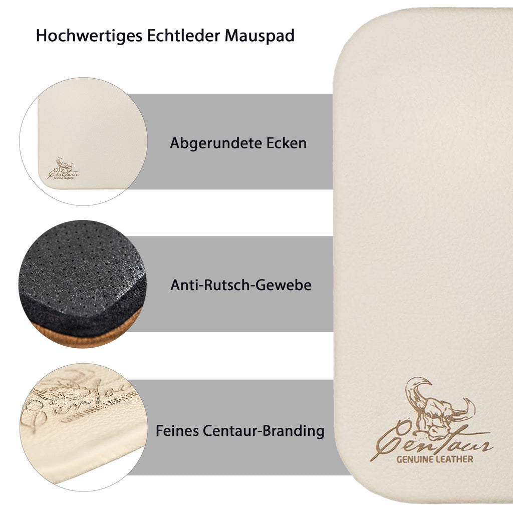 Mousepads der Marke Centaur, 25x18, handgefertigt, Leder