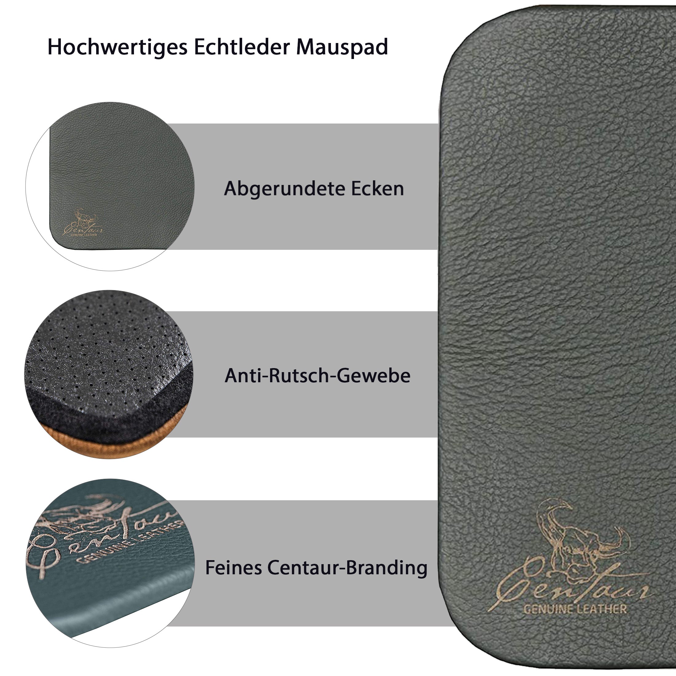 Mousepad 25x18cm in Flaschengrün
