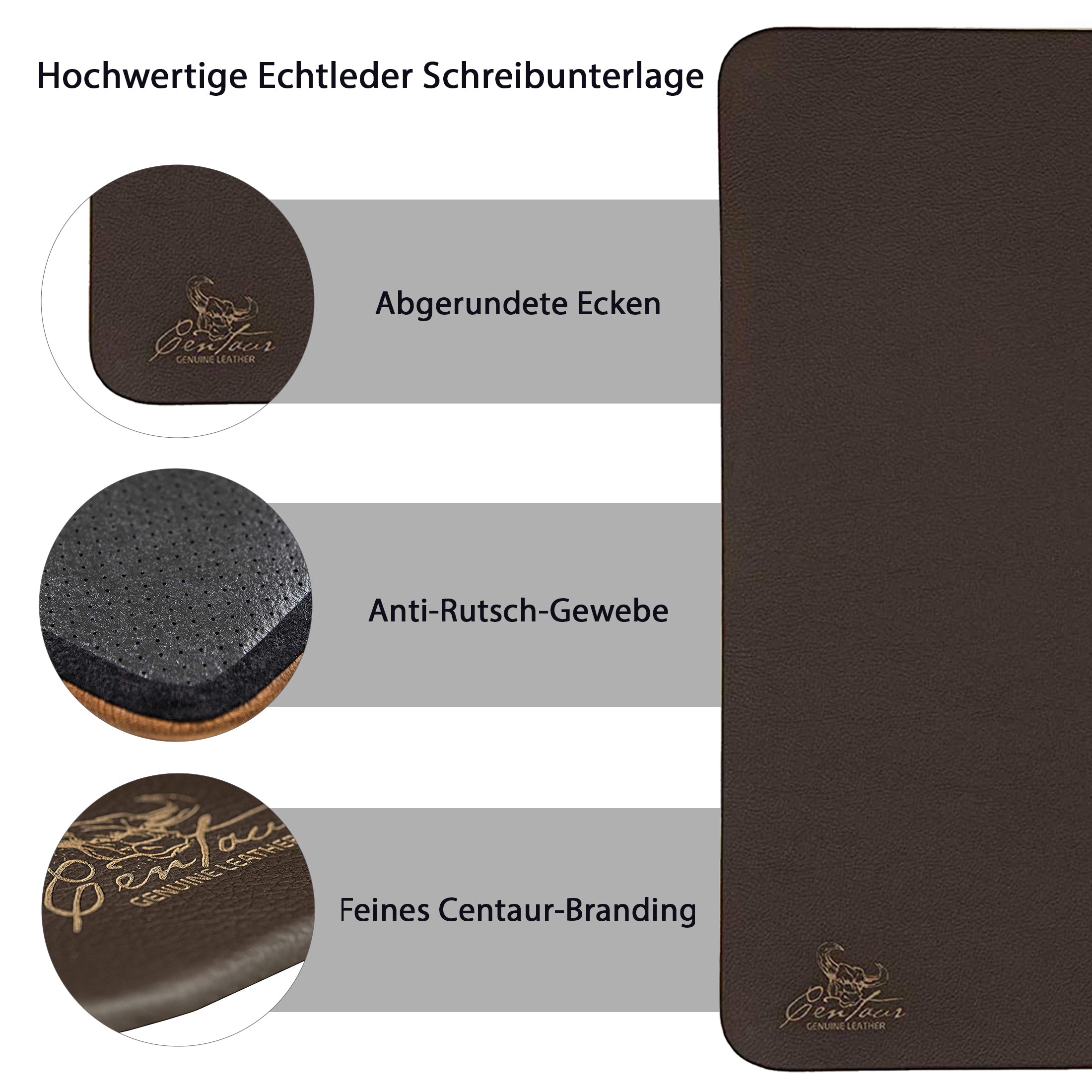 Schreibtischunterlagen 55x80cm in Chocolate