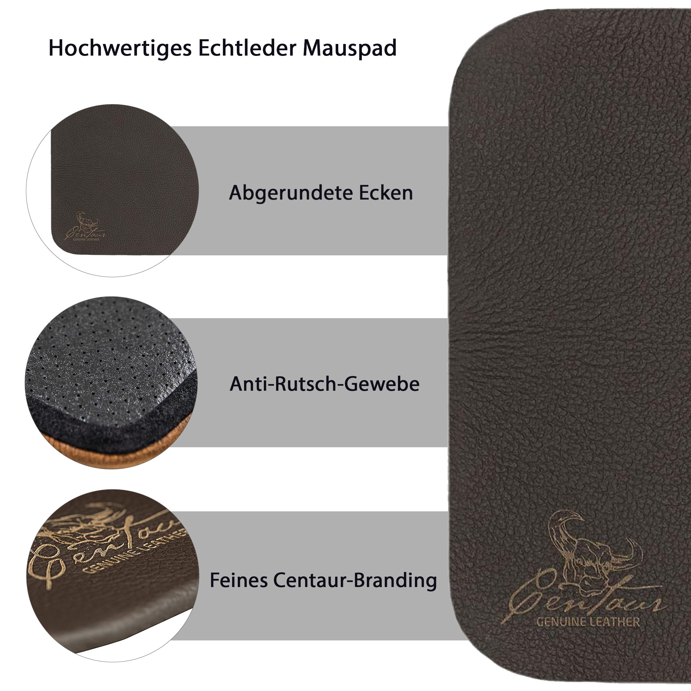 Mousepad 25x18cm in Chocolate