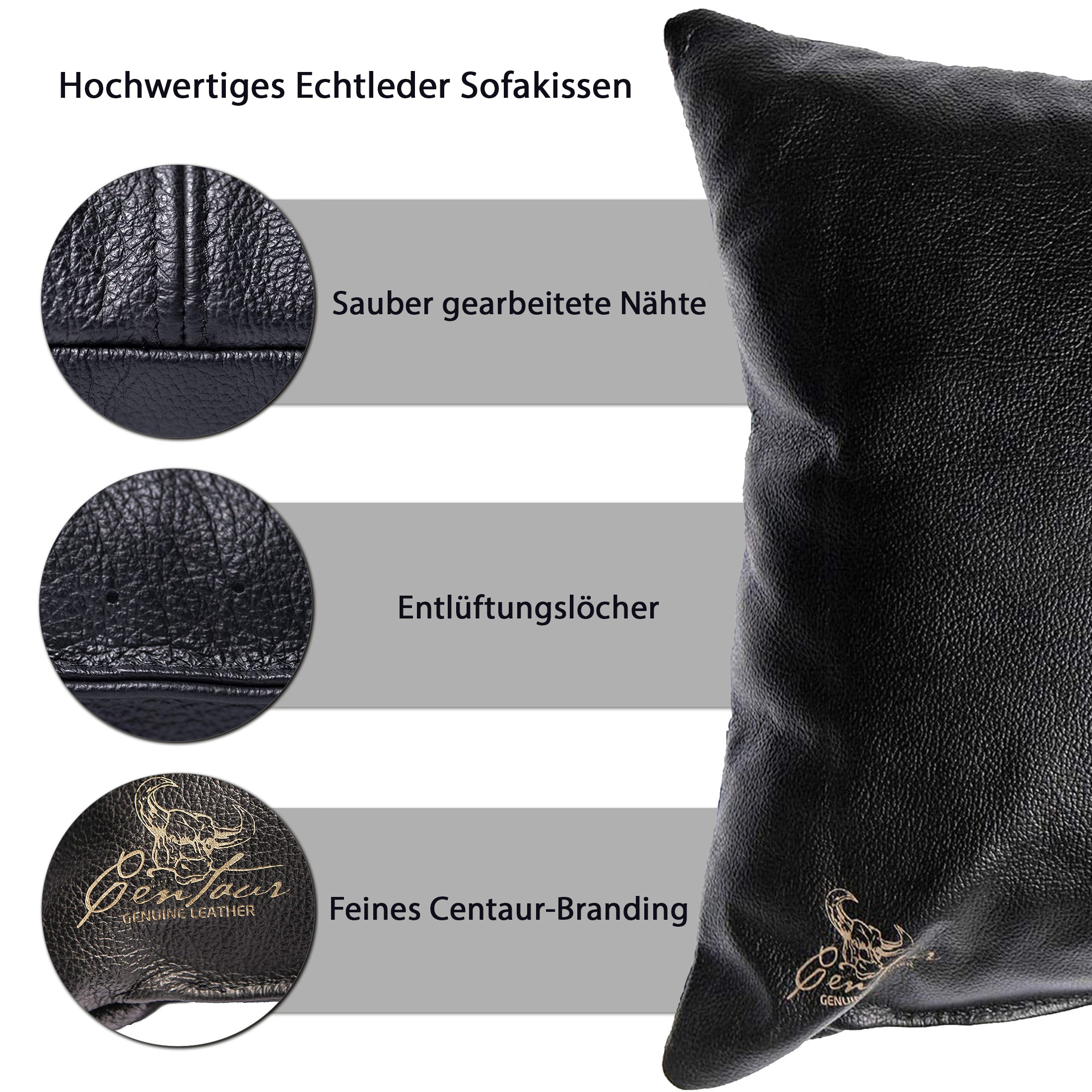 Sofakissen 50x40cm in Schwarz