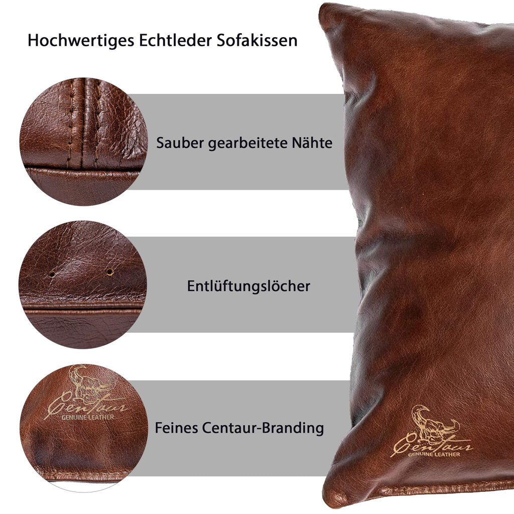 Sofakissen 40x40cm in Nussbraun