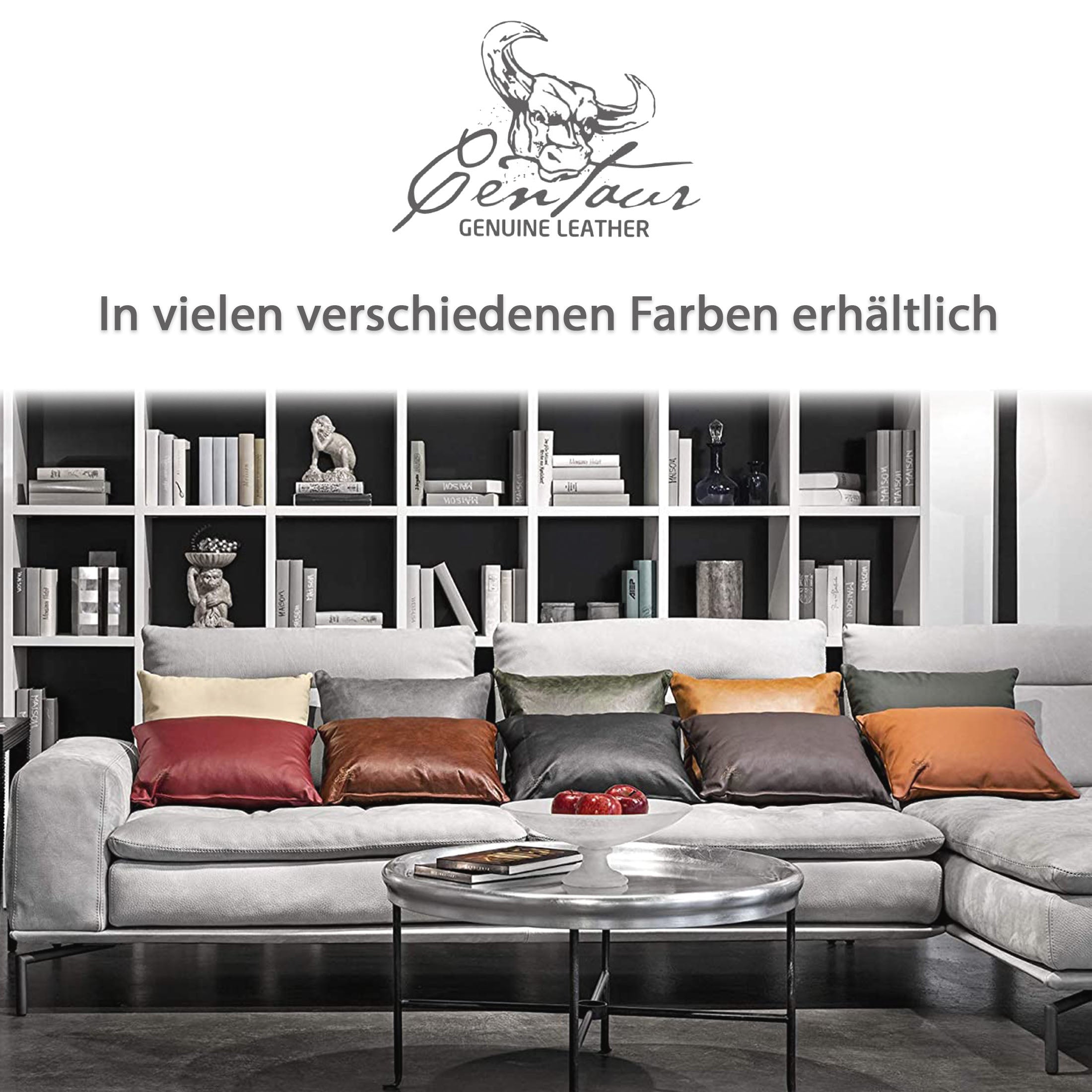 Sofakissen 50x30cm in Cognac Vintage