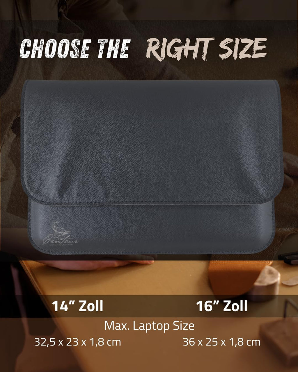 Laptop Tasche 16" in Schwarz