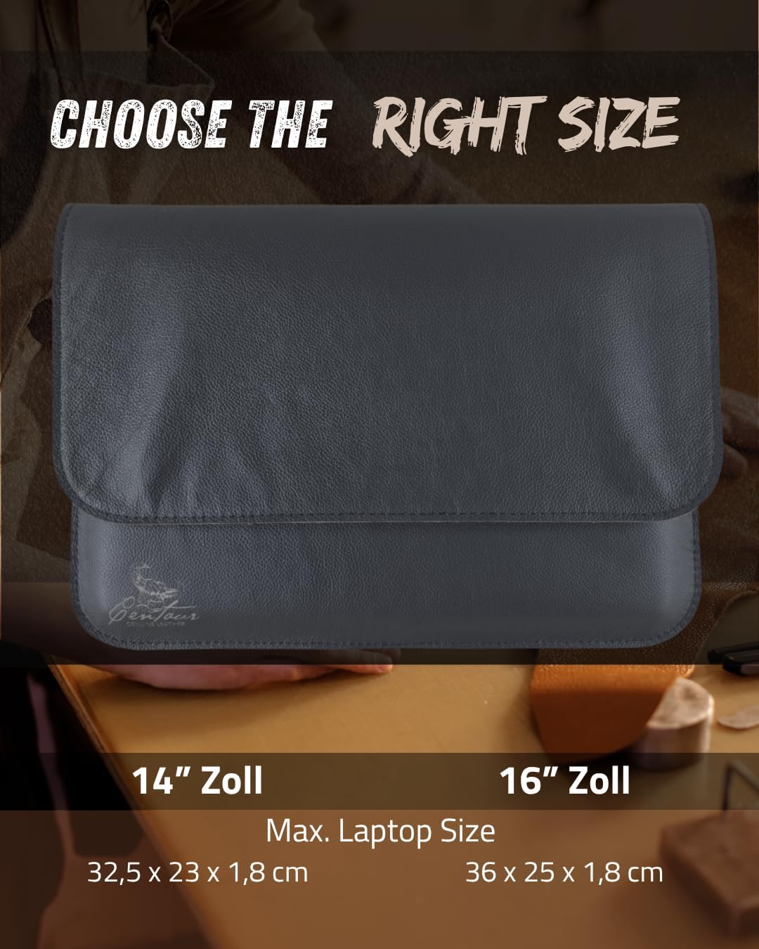 Laptop Tasche 16" in Schwarz