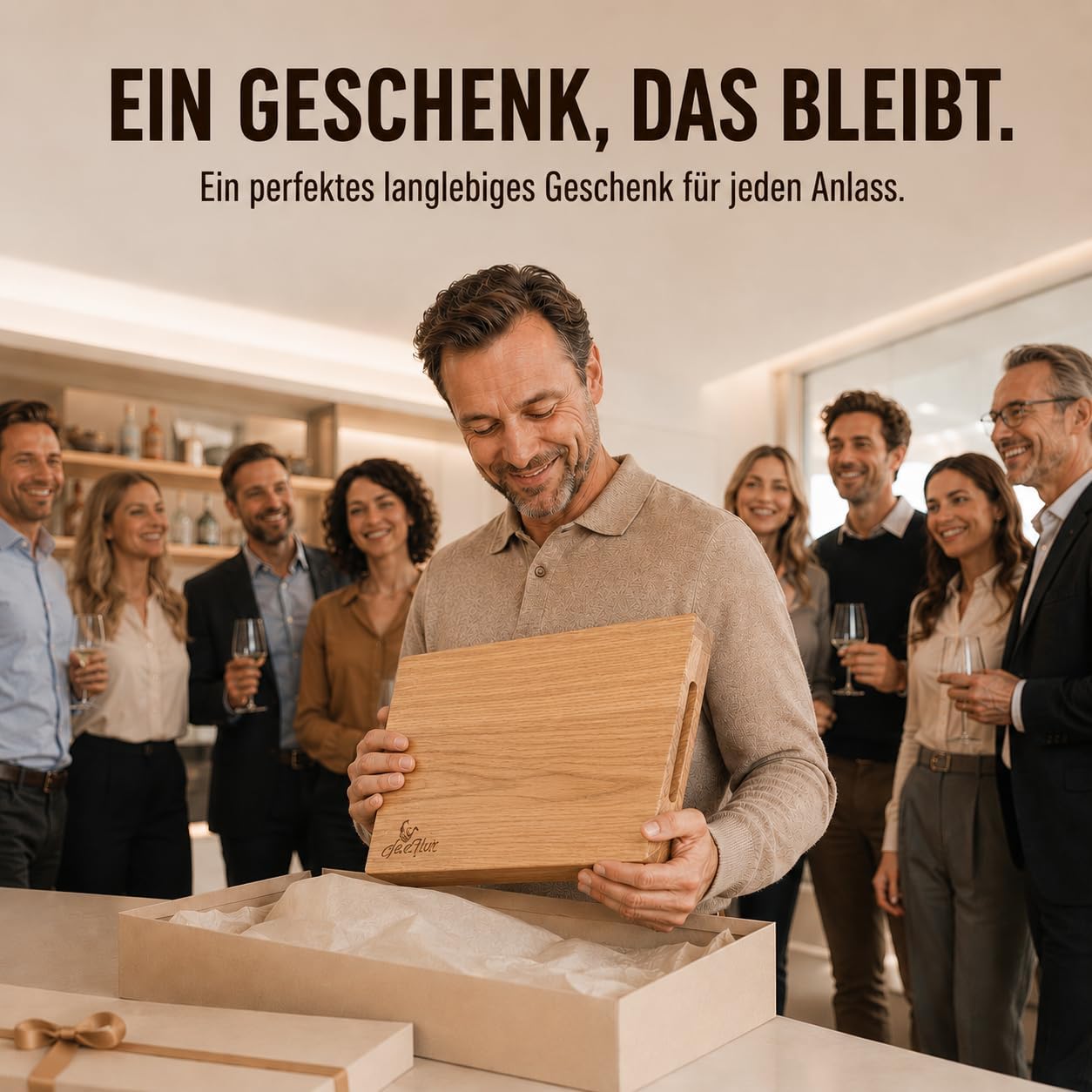 Massivholz Schneidebrett 60 x 40 cm Eiche