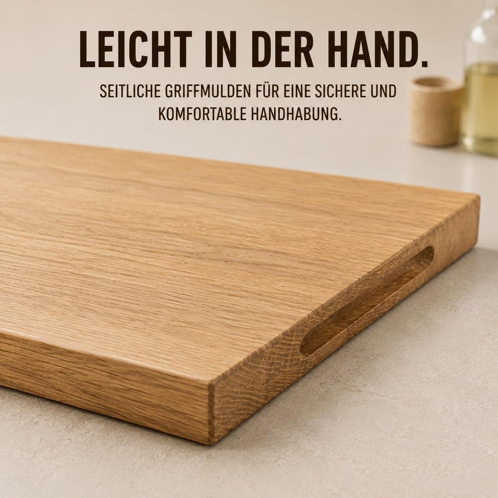 Massivholz Schneidebrett 60 x 40 cm Eiche