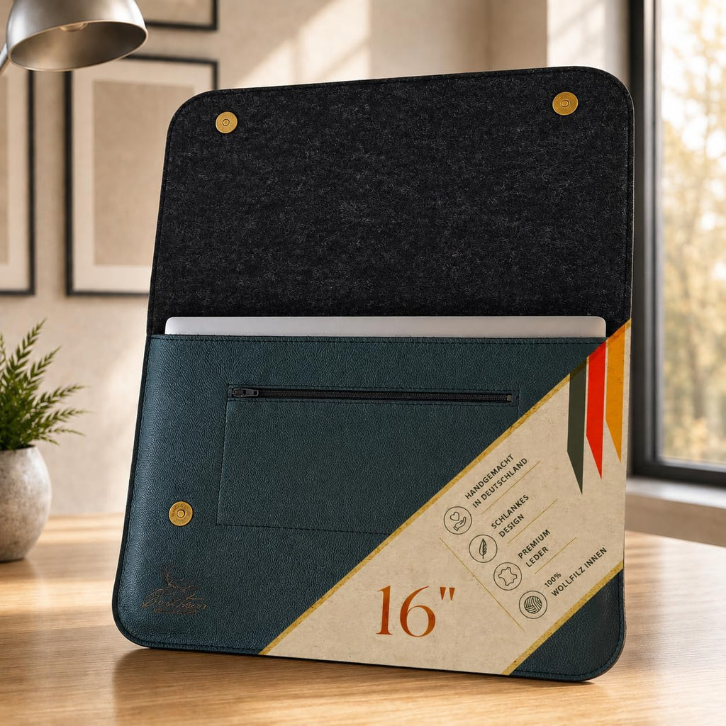 Laptop Tasche 16" in Flaschengrün