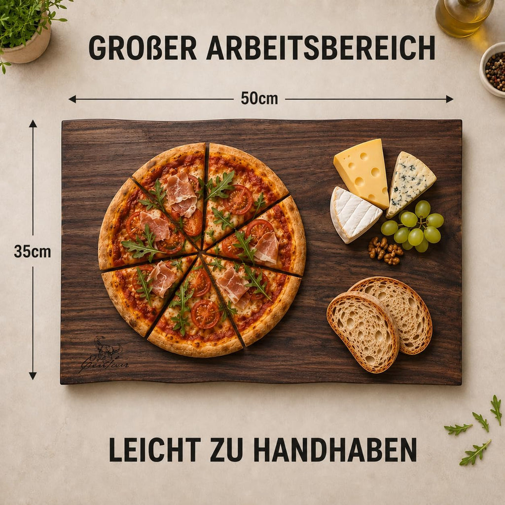 Massivholz Schneidebrett 50 x 35 cm Nussbaum