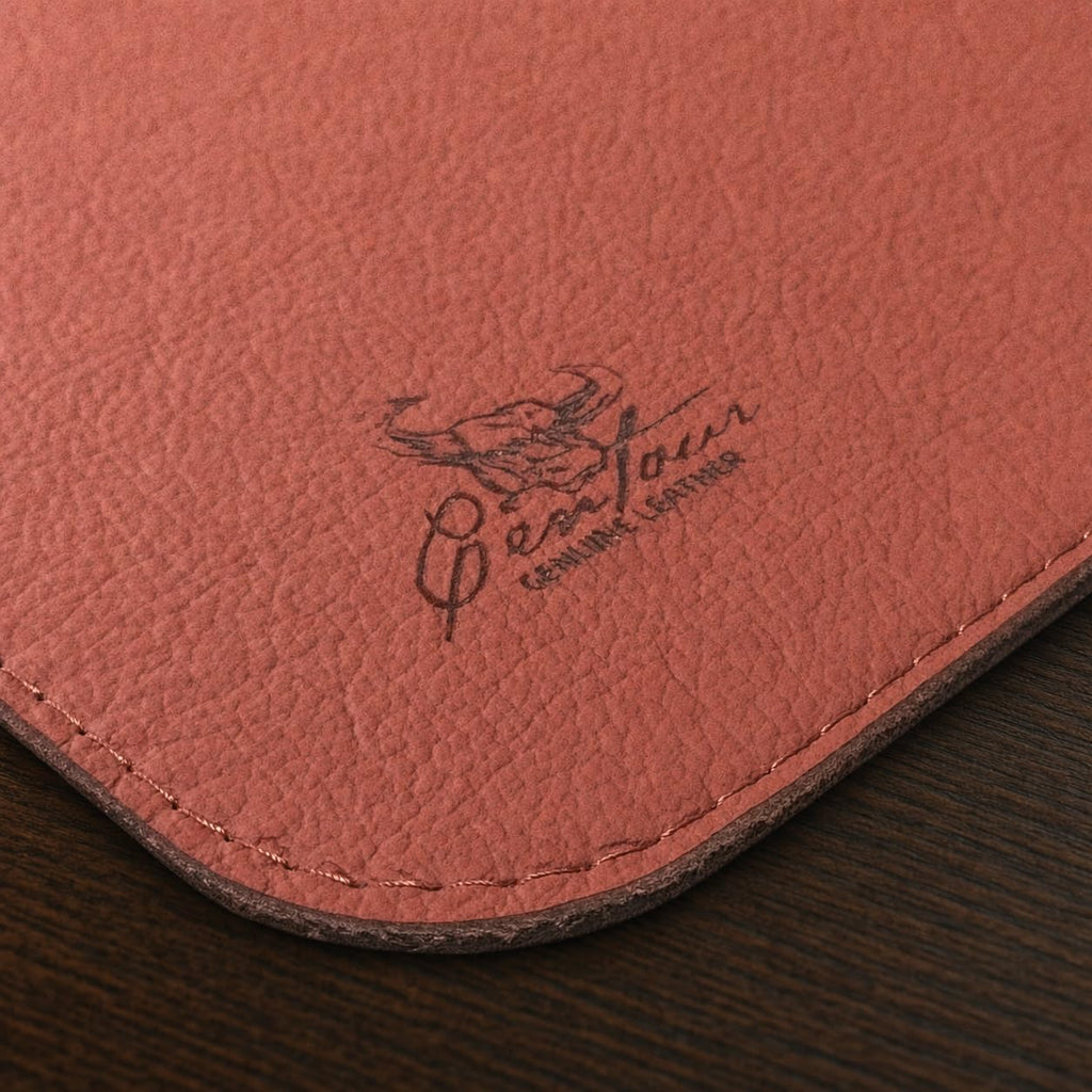 Ledermatte 45x30cm in Cognac