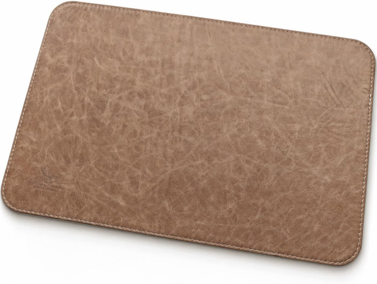 Ledermatte 45x30cm in Cognac Vintage
