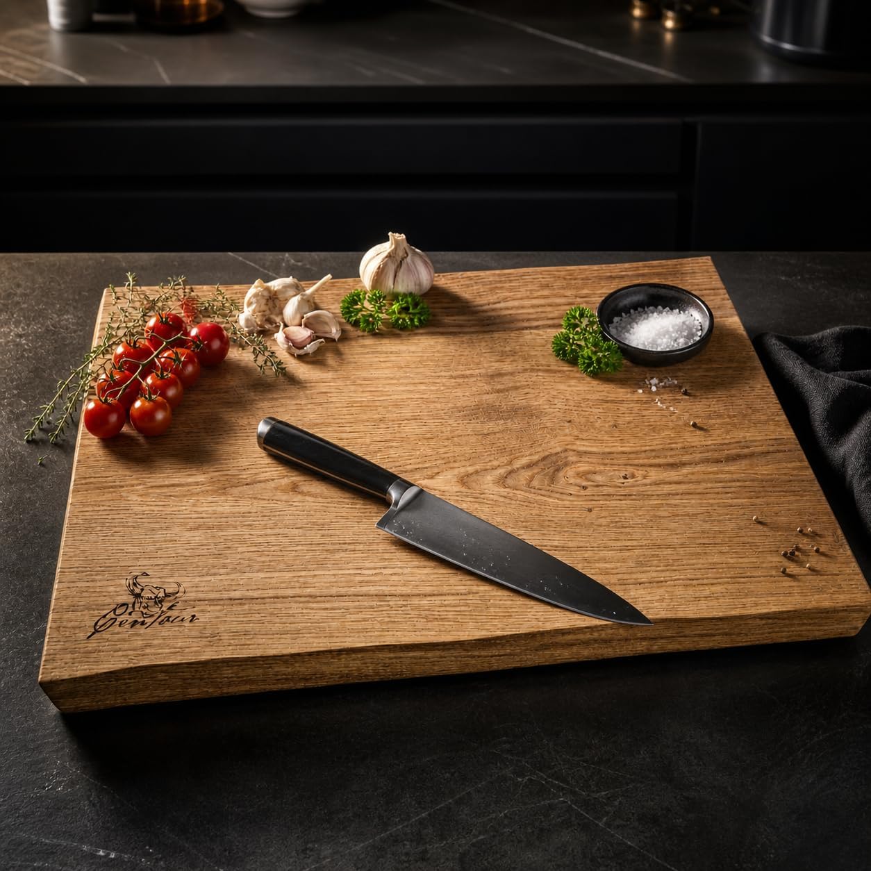 Massivholz Schneidebrett 60 x 40 cm Eiche