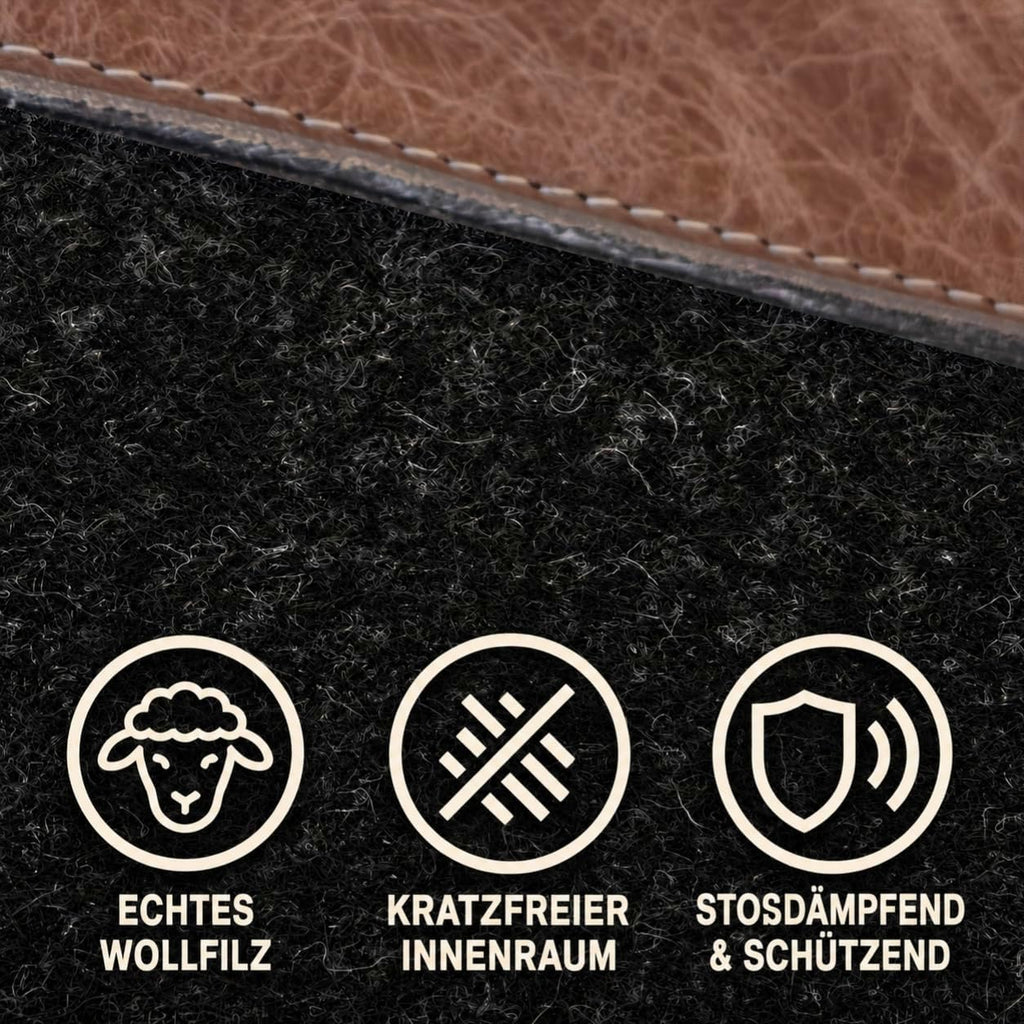 Laptop Tasche 16" in Nussbraun