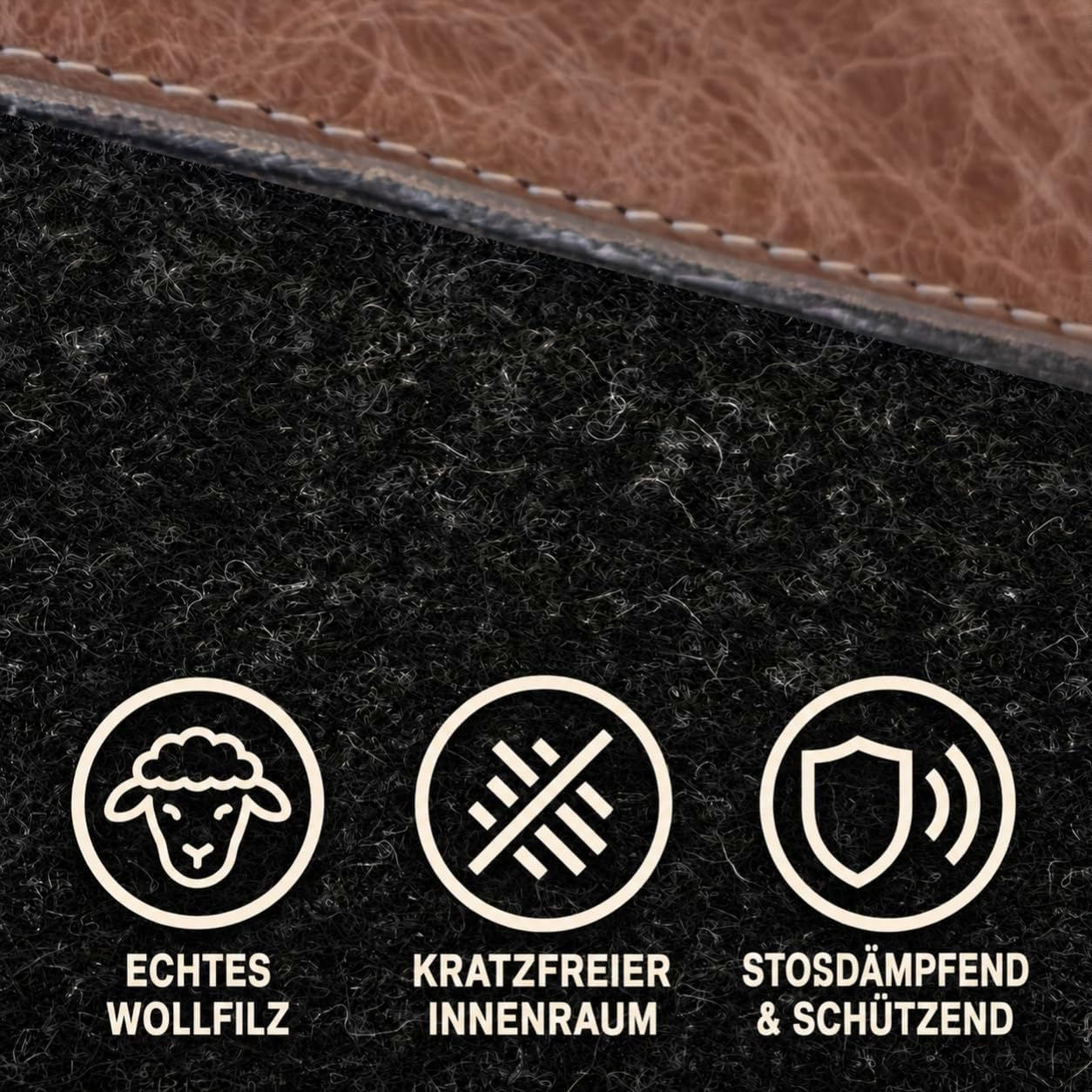 Laptop Tasche 16" in Nussbraun