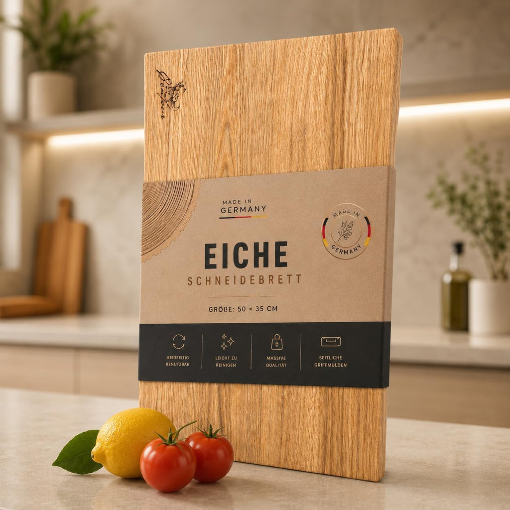 Massivholz Schneidebrett 60 x 40 cm Eiche