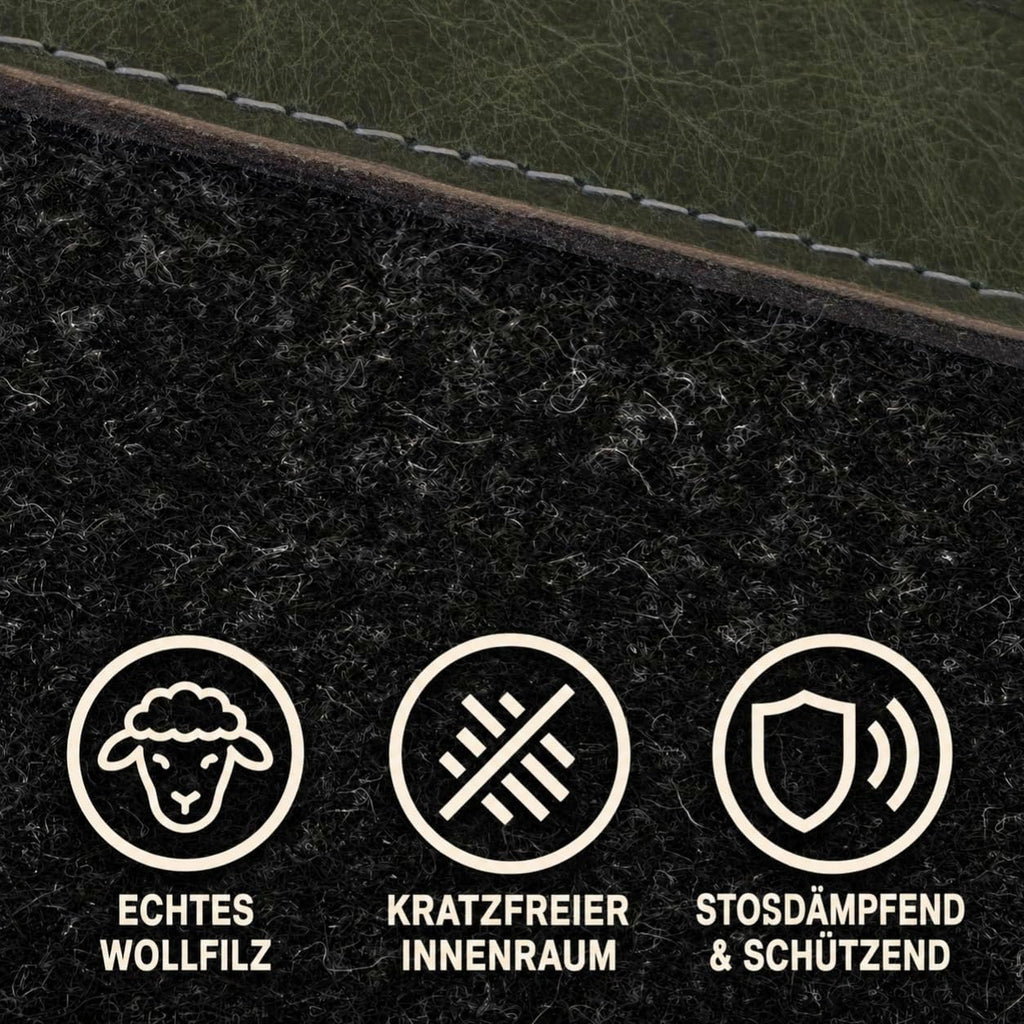 Laptop Tasche 14" in Smaragdgrün