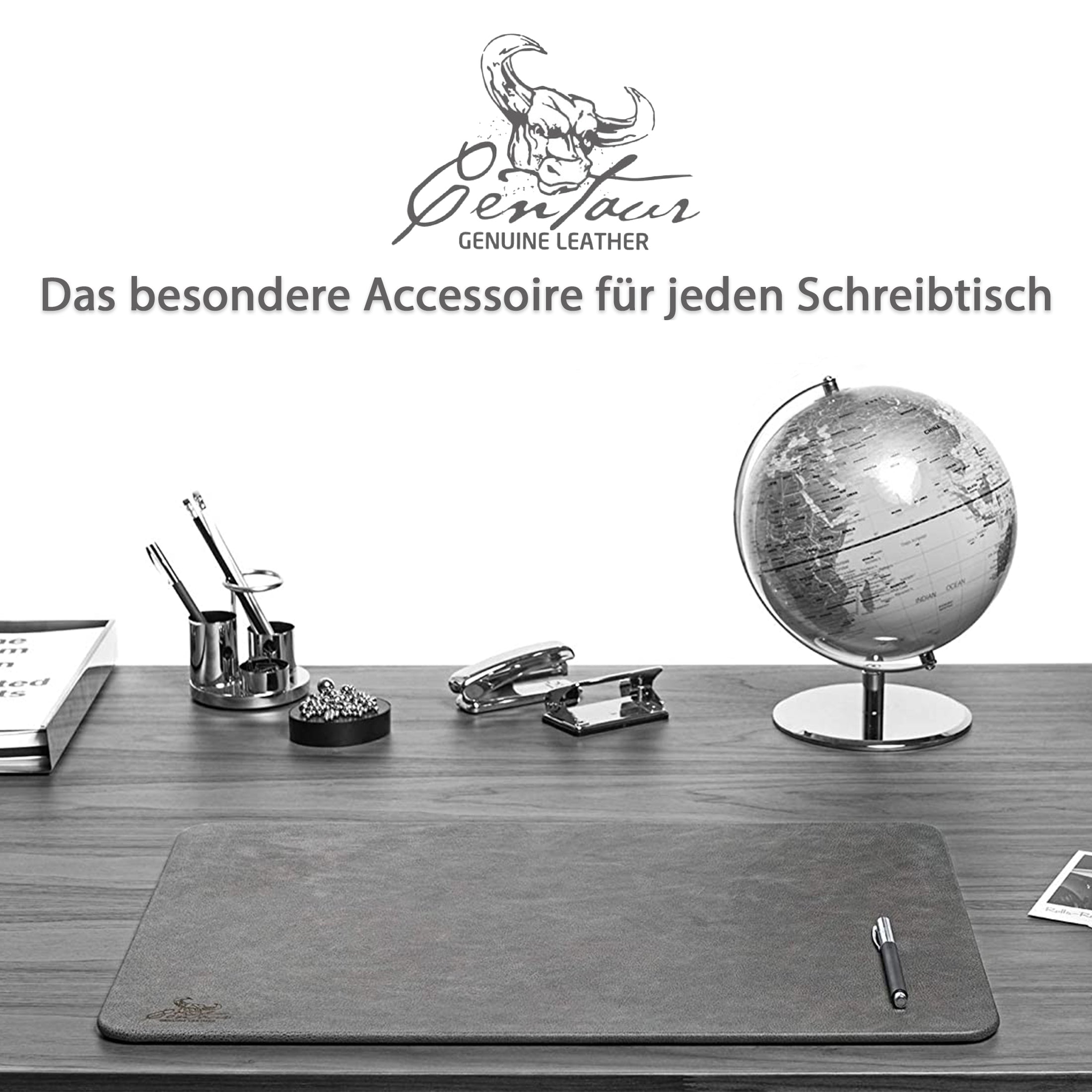 Centaur Schreibtischunterlage aus Leder handgefertigt in Deutschland Rutschfest