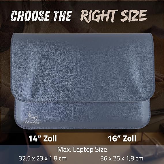 Centaur Premium Laptop Tasche aus echtem italienischen Leder & 100% Wollfilz