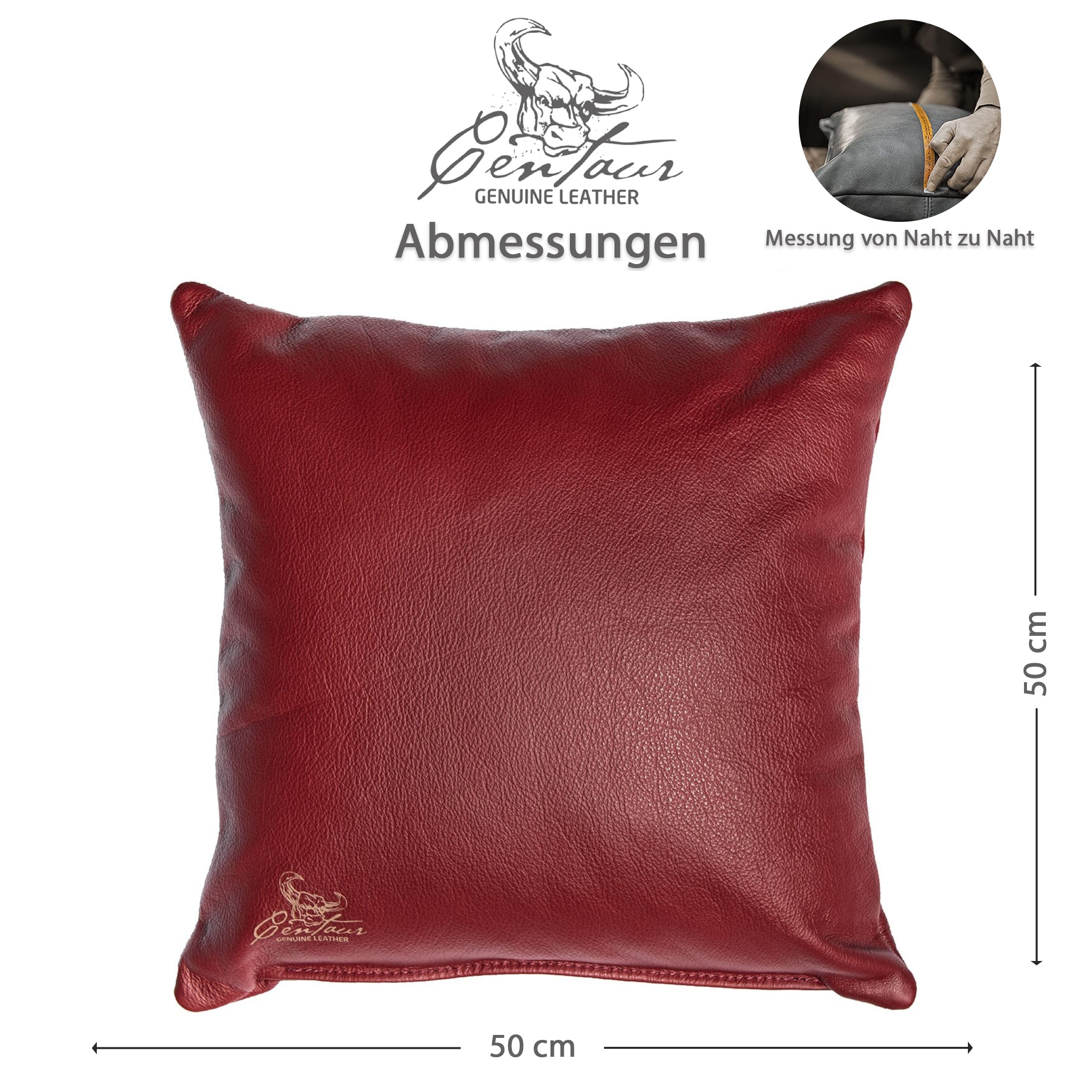 Sofakissen 50x50cm in Weinrot