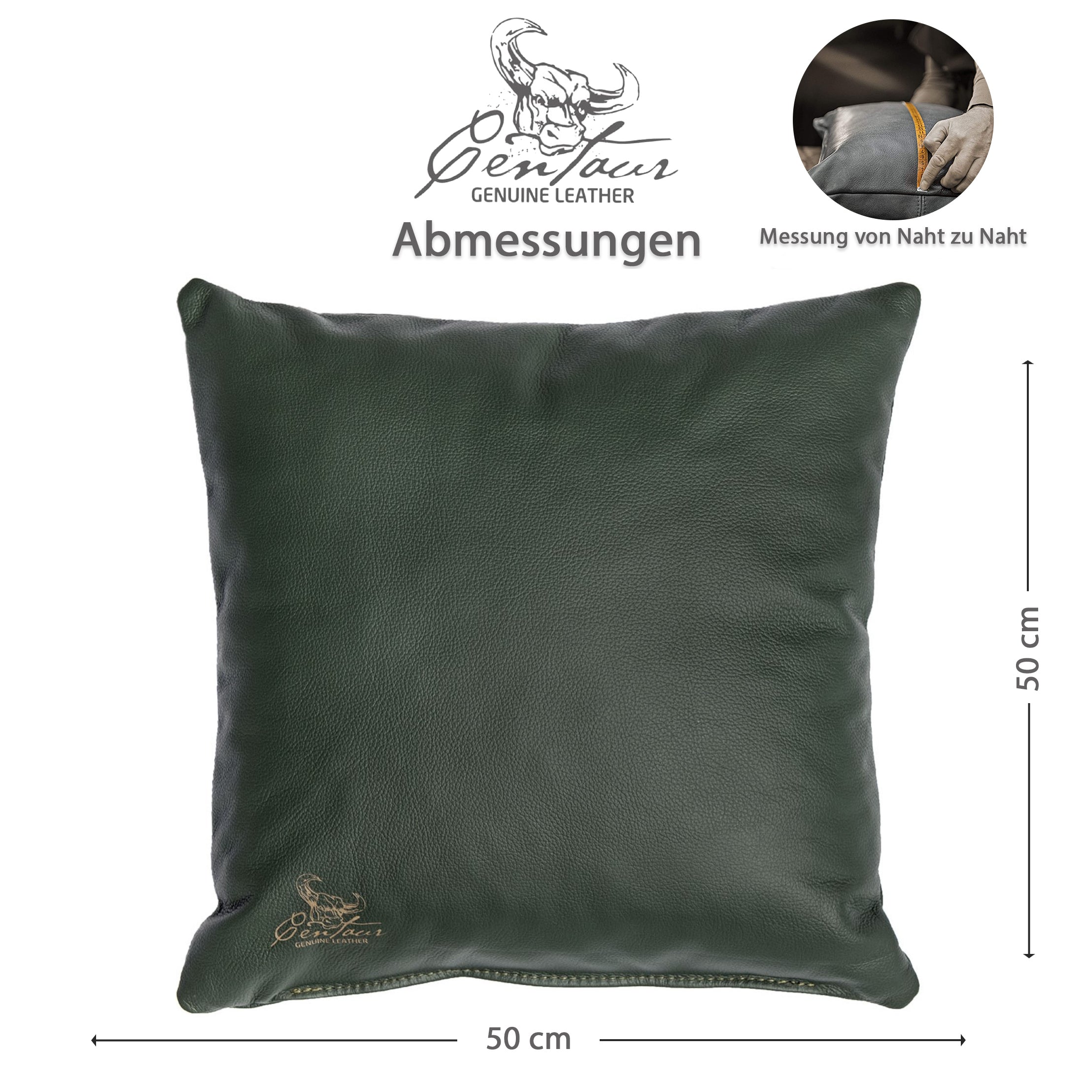 Sofakissen 50x50cm in Flaschengrün
