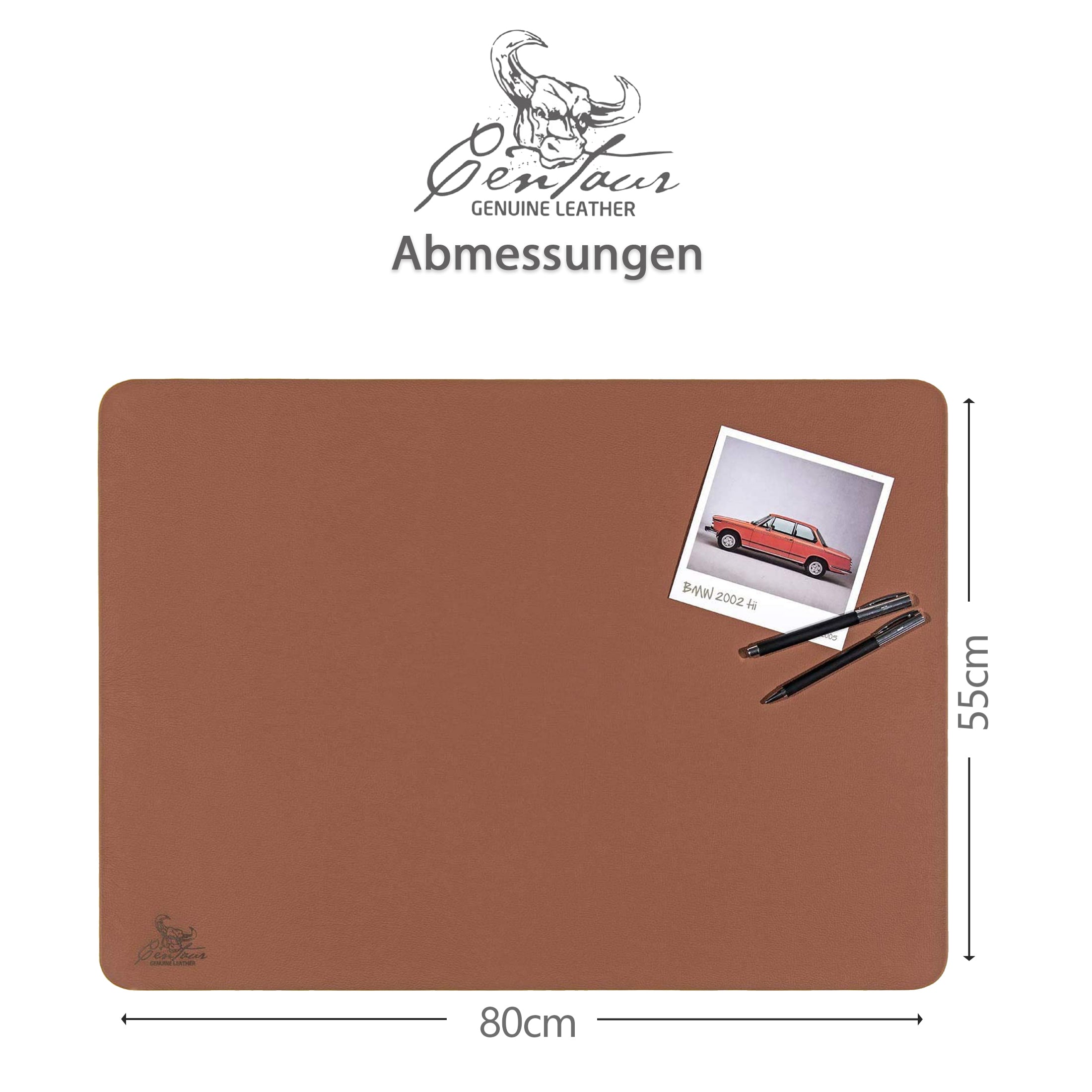 Schreibtischunterlagen 55x80cm in Cognac